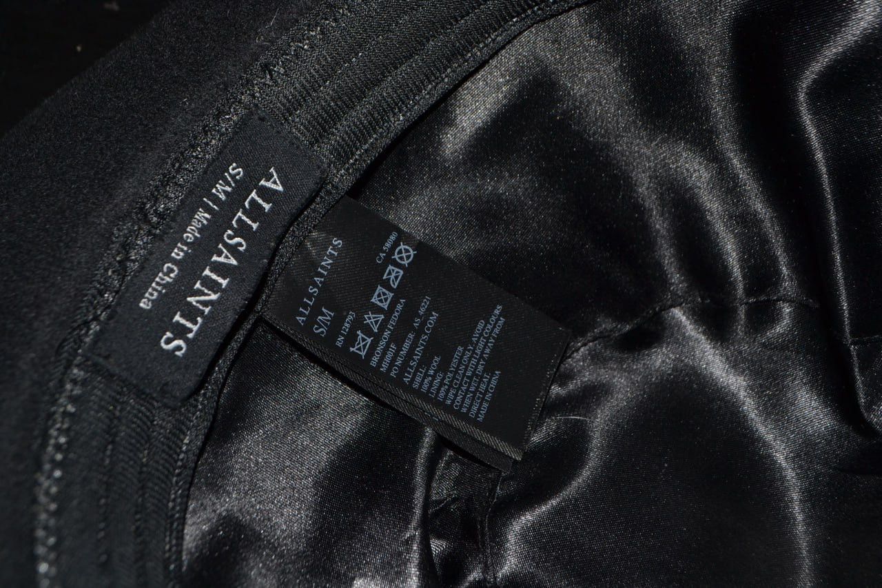 Allsaints AllSaints Black Bronson Fedora Hat Size ONE SIZE - 8 Thumbnail
