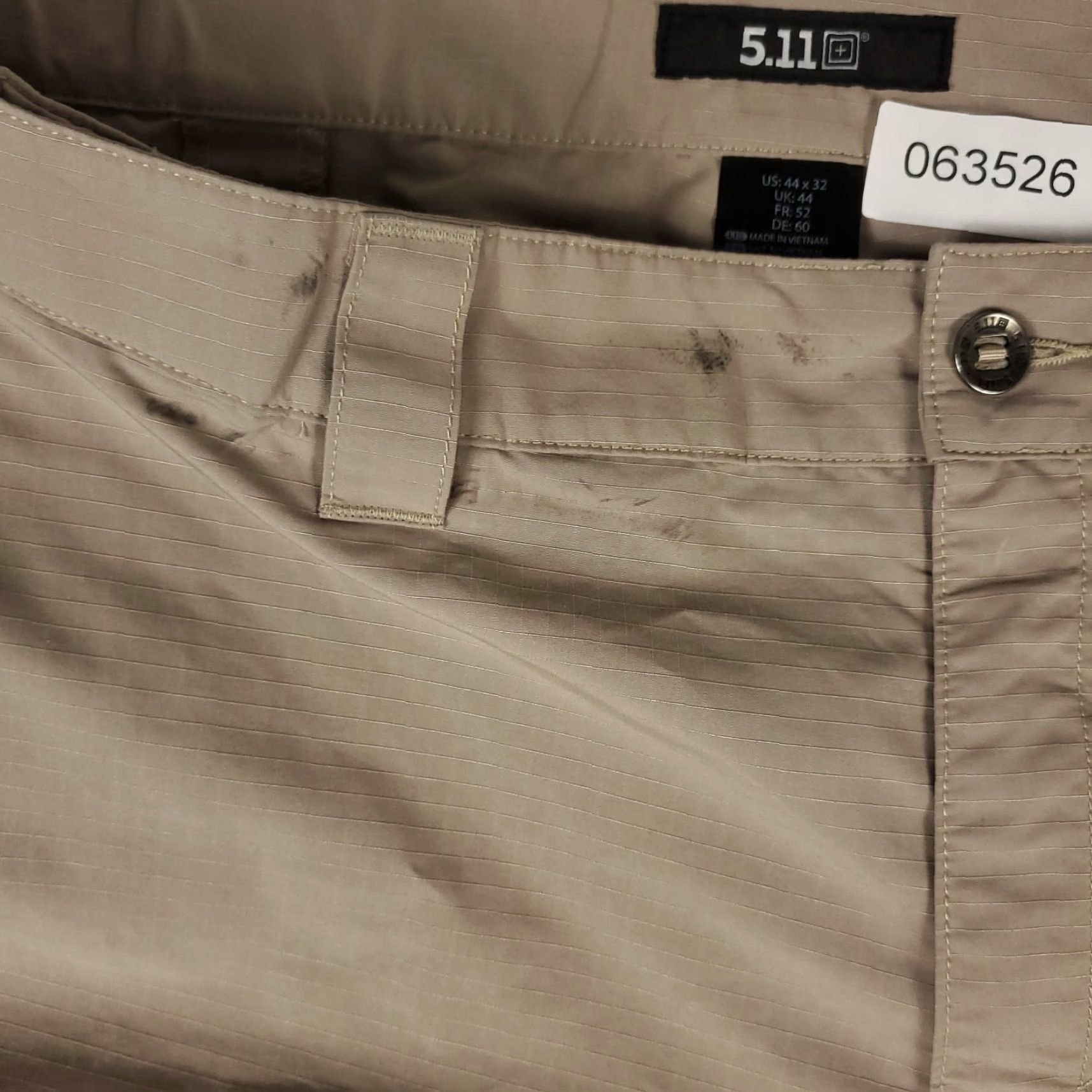 Vintage 5.11 Tactical Series Pants Mens 44x32 Beige Work Cargo Trousers STAINED Size US 44 / EU 60 - 3 Thumbnail