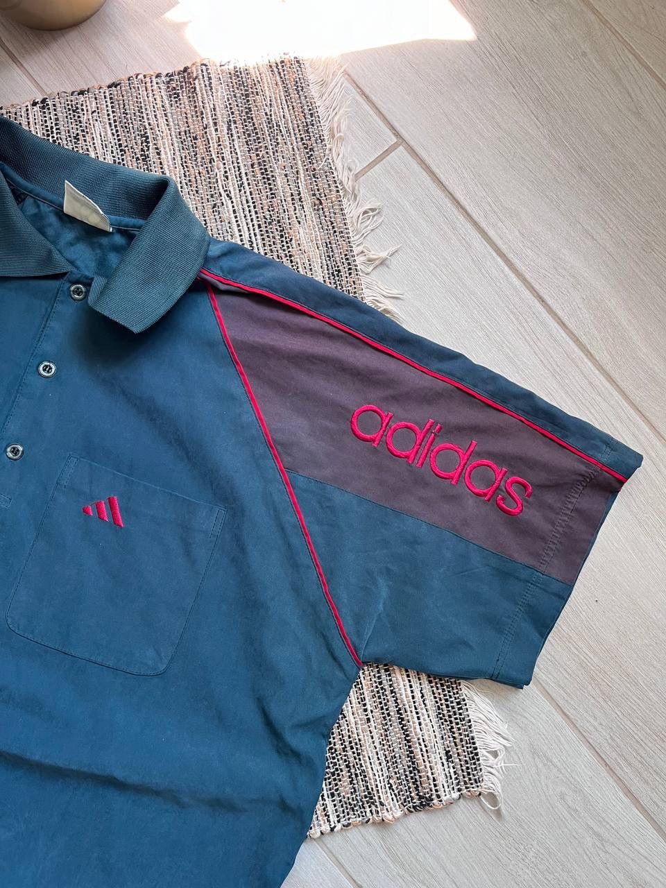 Adidas × Equipment × Vintage Vintage Polo Adidas Equipment T-shirt green many logos Size US XL / EU 56 / 4 - 3 Thumbnail