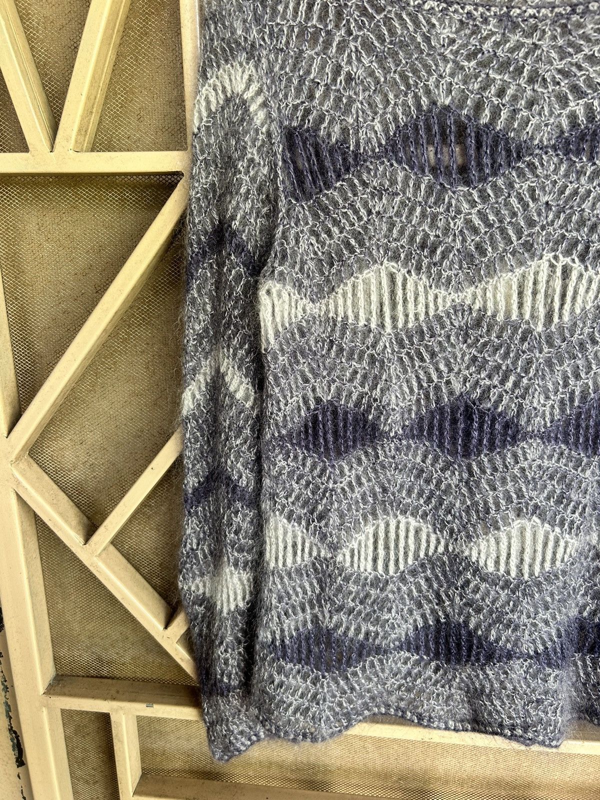 Beauty Beast × Japanese Brand Japanese Unknow Open Fishnet Grunge Fluzzy Knitted Size US M / EU 48-50 / 2 - 2 Thumbnail