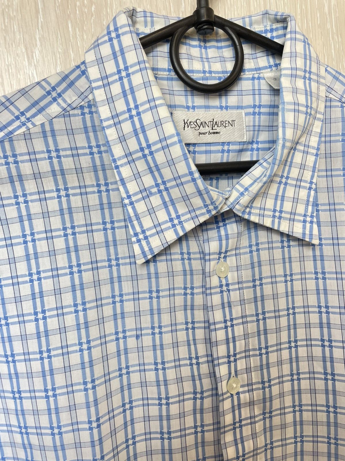 Yves Saint Laurent Vintage YSL Yves Saint Laurent Shirt Button Up Size US L / EU 52-54 / 3 - 4 Thumbnail