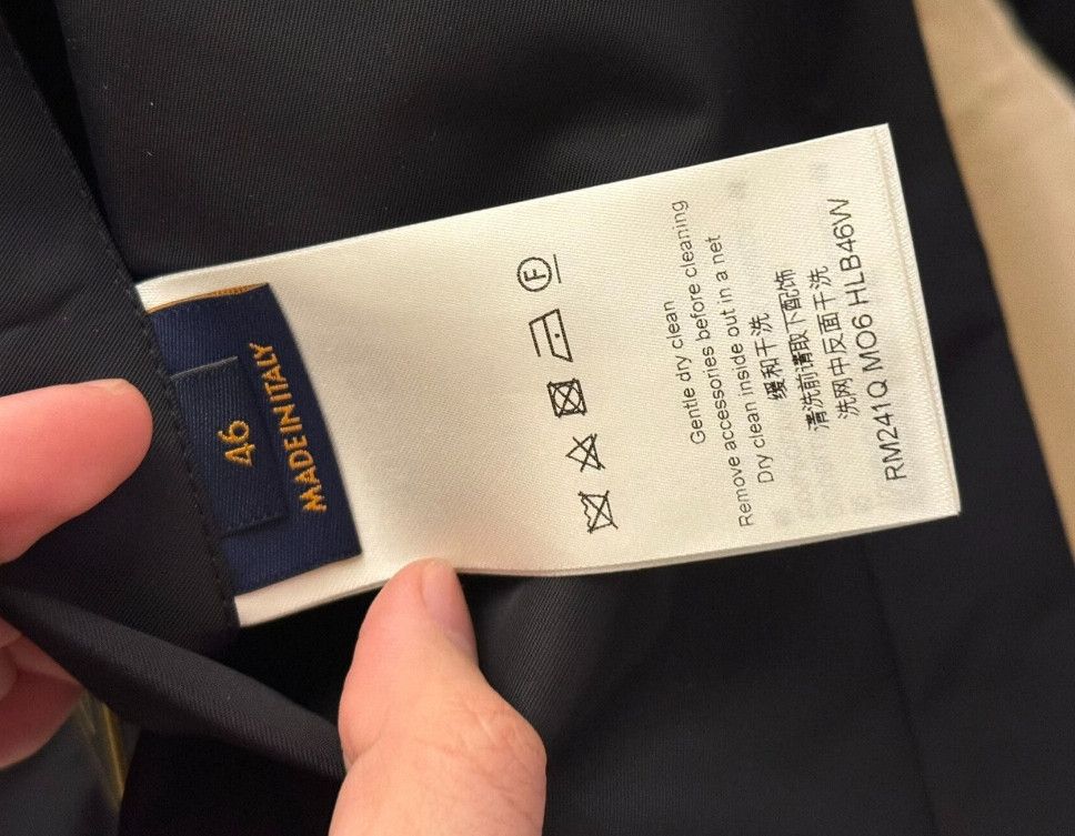 Louis Vuitton 24 Newest Black Solid Reversible Nylon Jacke