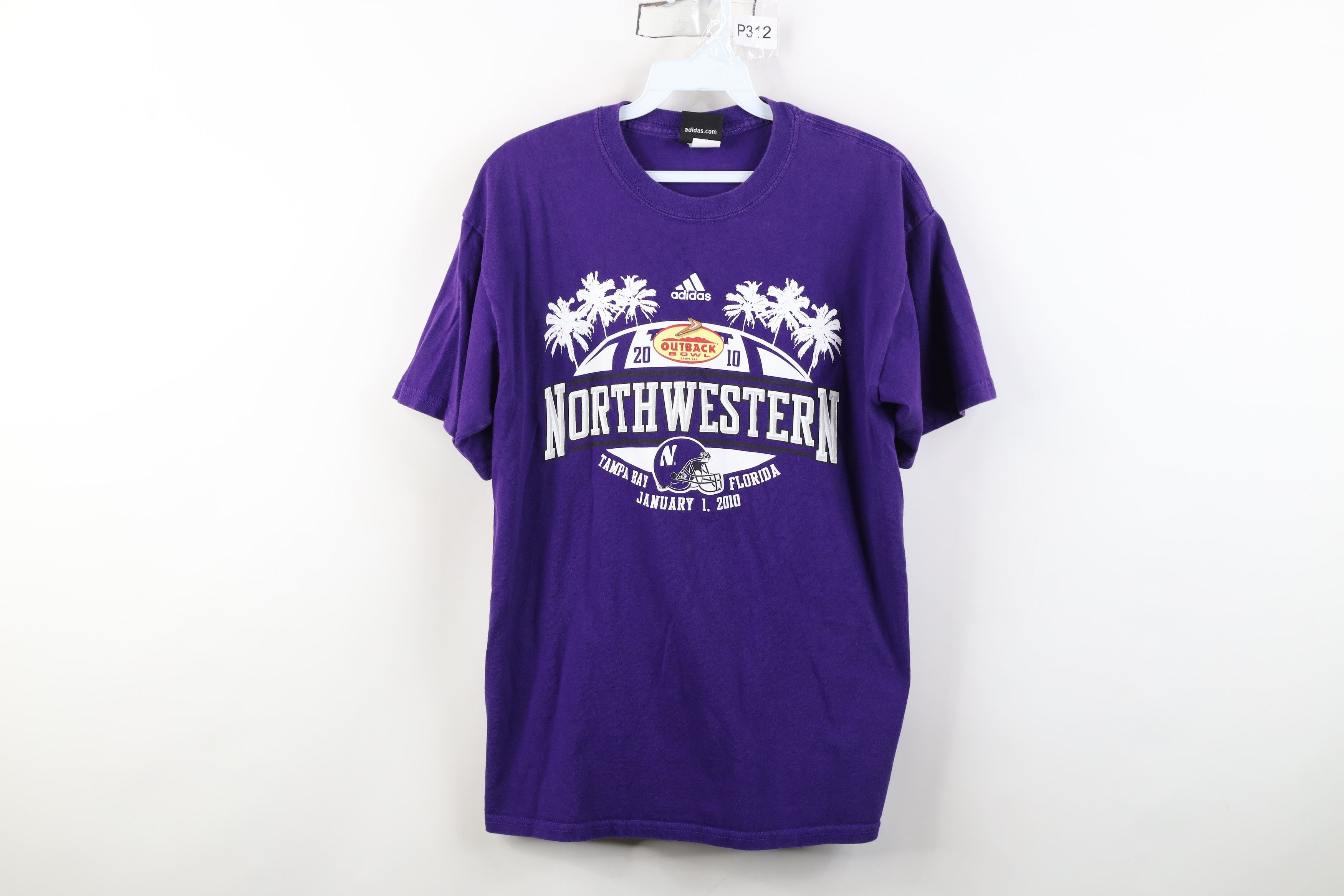 Adidas Vintage Adidas Bowl Northwestern University Football T-Shirt Size US S / EU 44-46 / 1 - 1 Thumbnail