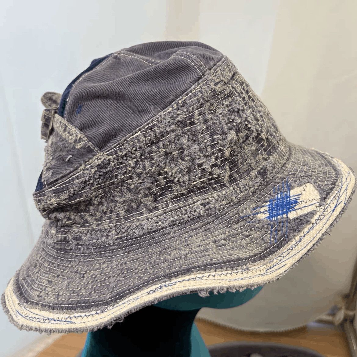 Kapital KAPITAL BROBRO Distressed Bucket Hat Size ONE SIZE - 4 Thumbnail