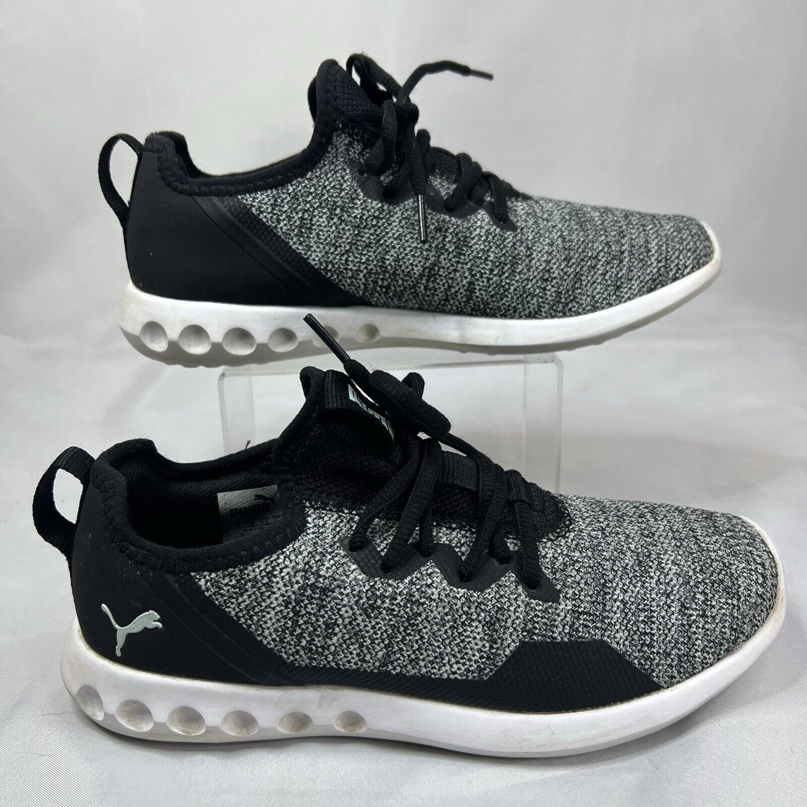 Puma Puma Carson 2 Womens 7.5 Grey Black Knit Low Lace Up Shoes Size US 7.5 / IT 37.5 - 5 Thumbnail