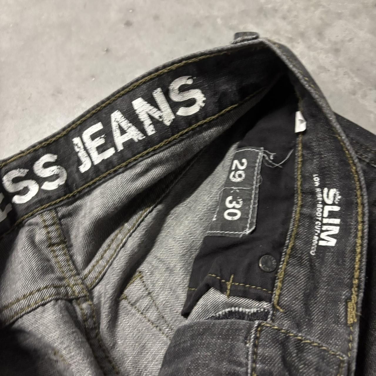 Japanese Brand × Vintage Crazy Vintage Y2K/2000s Grunge Faded Black Mall Goth Denim Jeans! Size US 29 - 8 Thumbnail