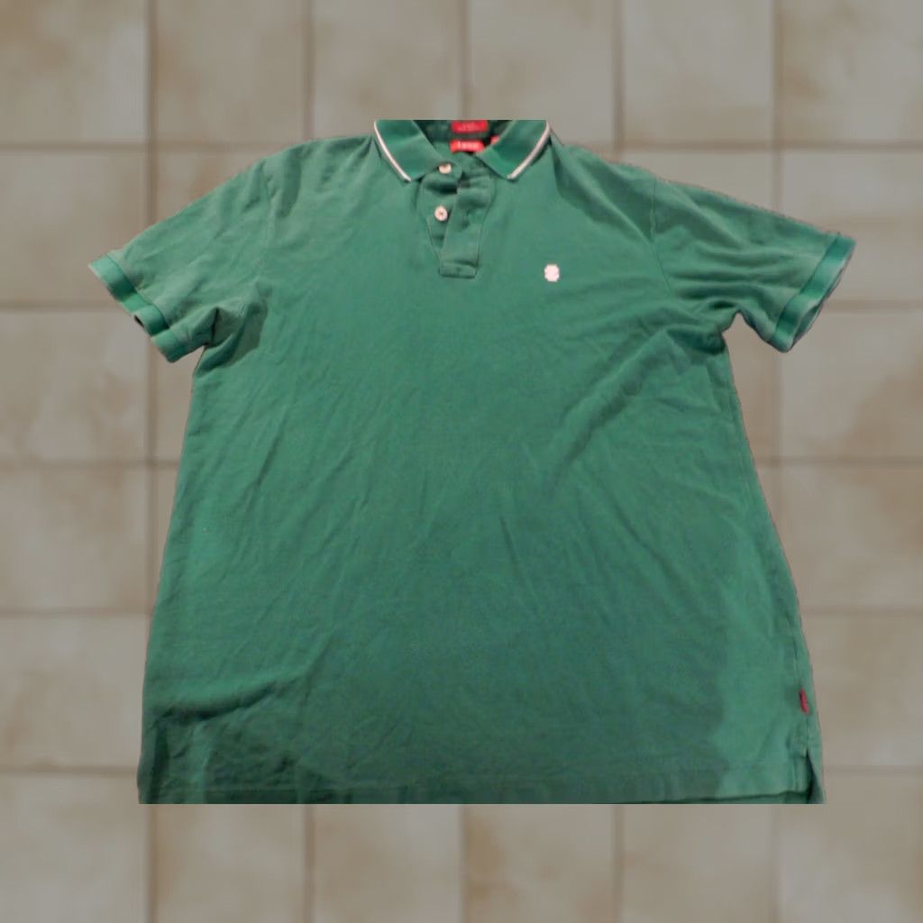 Izod Izod Polo Shirt L Green Slim Fit Button Mens Golf Shirt Size US L / EU 52-54 / 3 - 1 Thumbnail