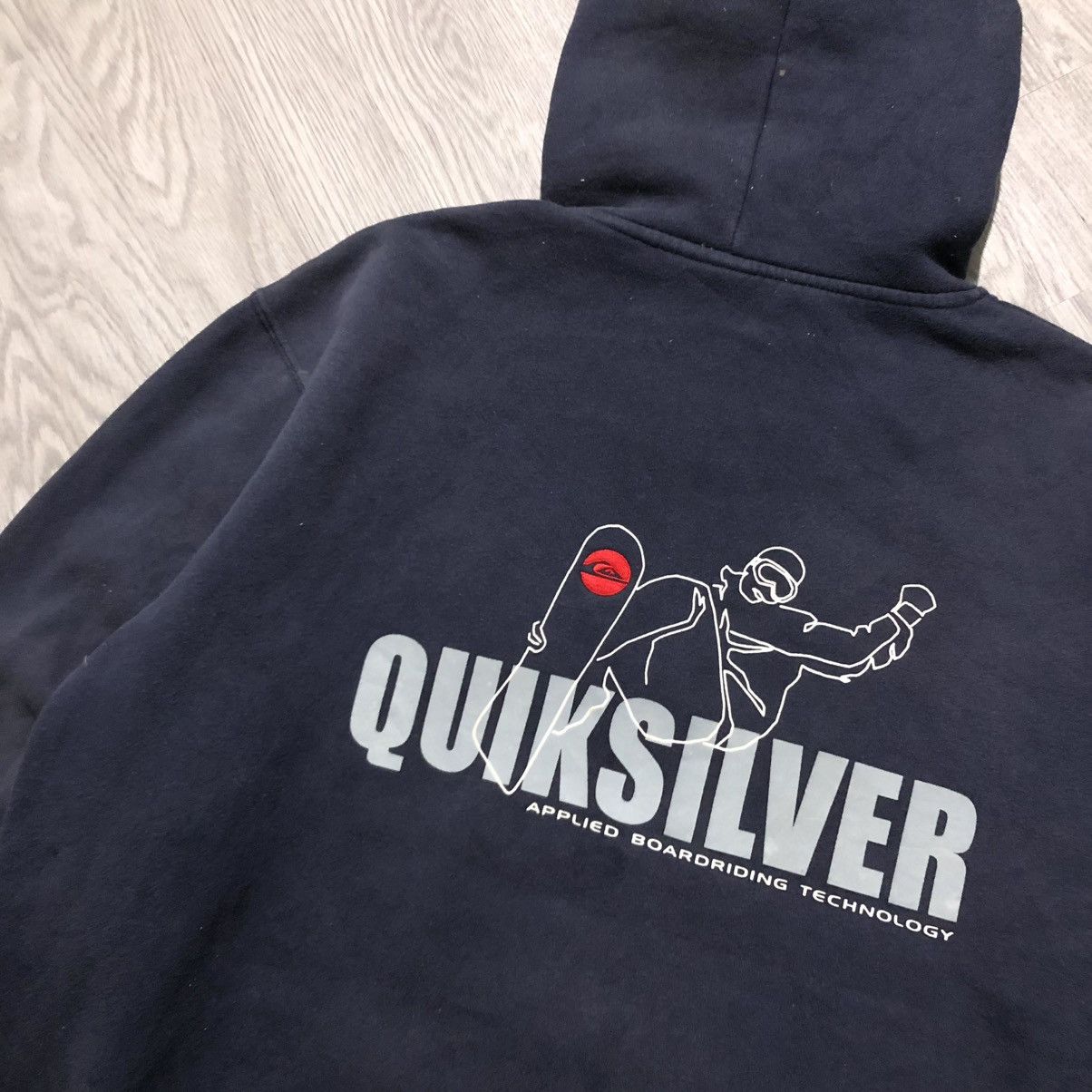 Quiksilver 2000s Quiksilver Boardriding Big Logo Ziphoodie Navy Size US XL / EU 56 / 4 - 4 Thumbnail
