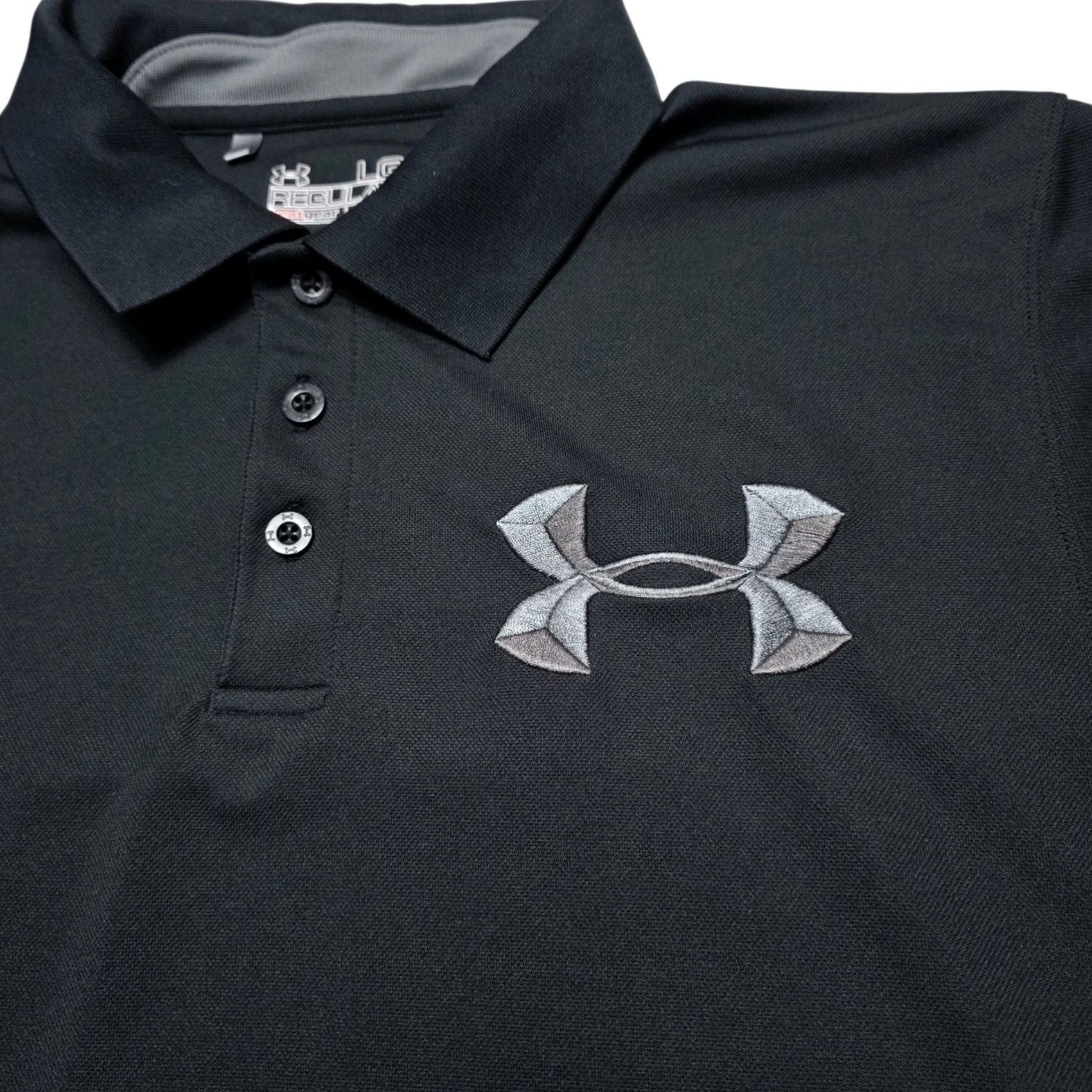 Under Armour Under Armour Black Heatgear Polo Golf Performance Shirt Men's L Regular Size US L / EU 52-54 / 3 - 2 Thumbnail