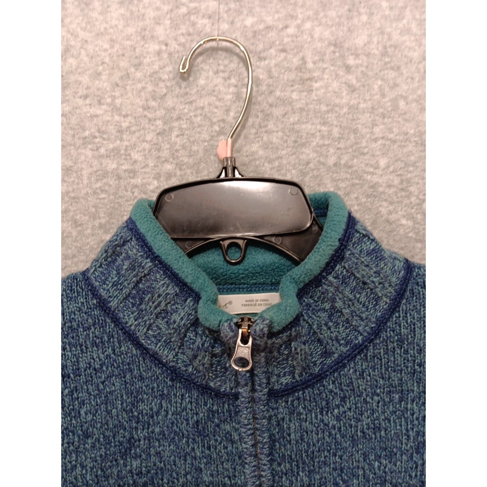 Vintage VTG Woolrich Women's Pullover Sweater Size L Blue 1/4 Zip Mock Neck Scalloped Hem Logo Long Sleeve Casual Workwear Travel Knitted Woolrich, Woolrich Size L / US 10 / IT 46 - 3 Thumbnail