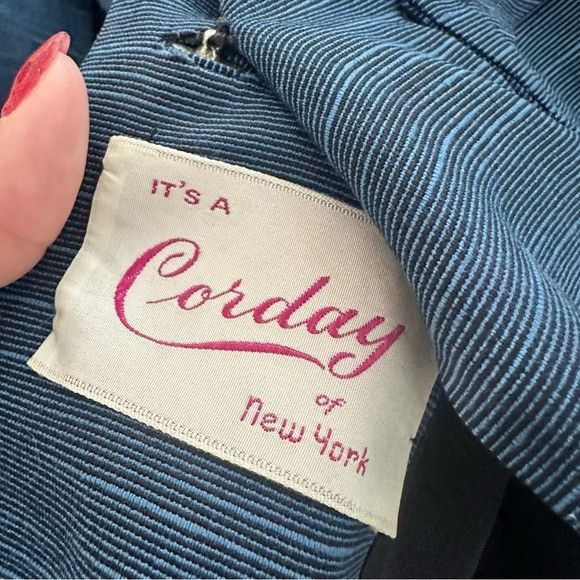 Vintage Vintage Corday of New York Elegant Blue Women's Blazer Size S / US 4 / IT 40 - 7 Thumbnail