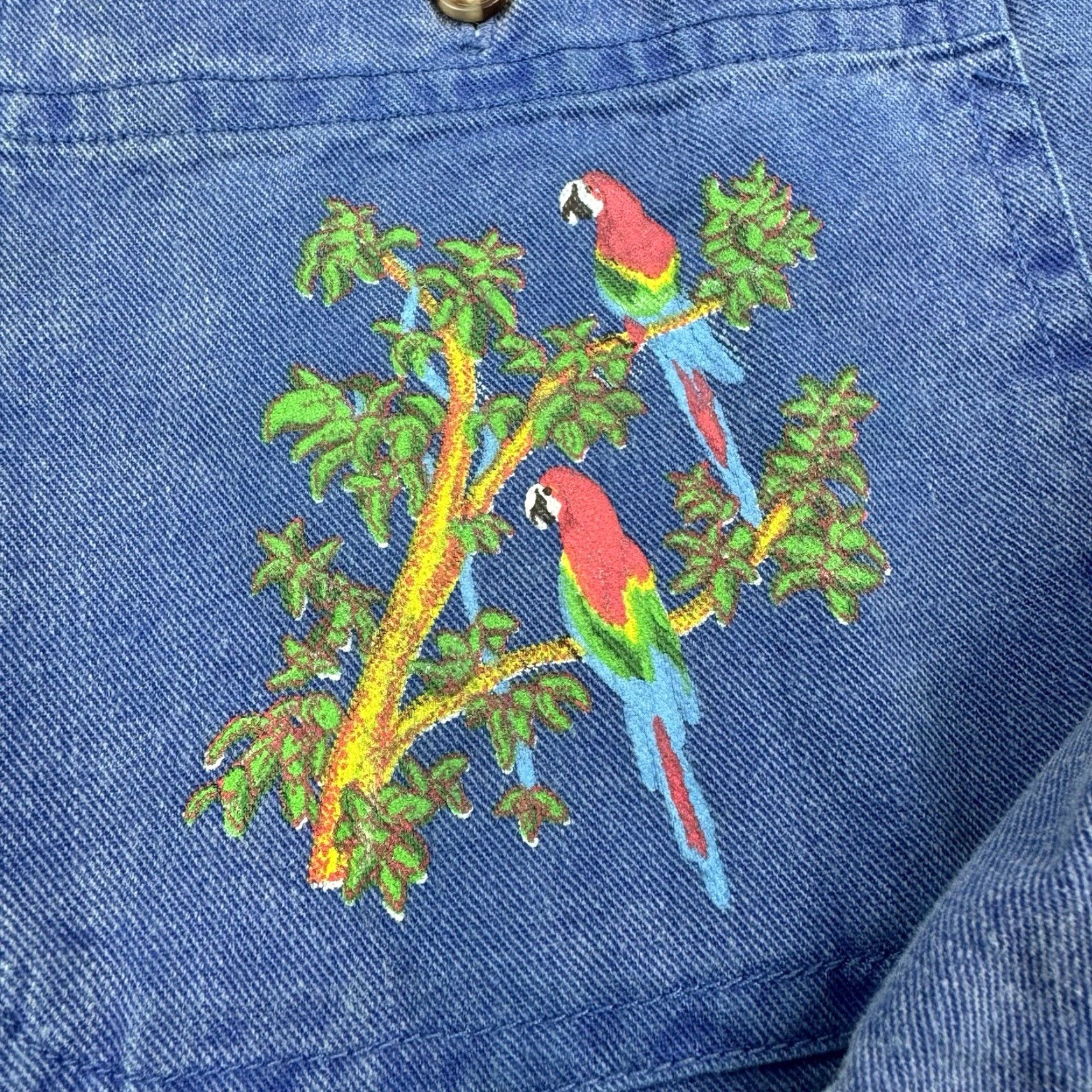 Coldwater Creek VINTAGE Coldwater Creek Button-Up Shirt Adult Large Blue Long Sleeve Collared Bird 90s Mens Size US L / EU 52-54 / 3 - 2 Thumbnail