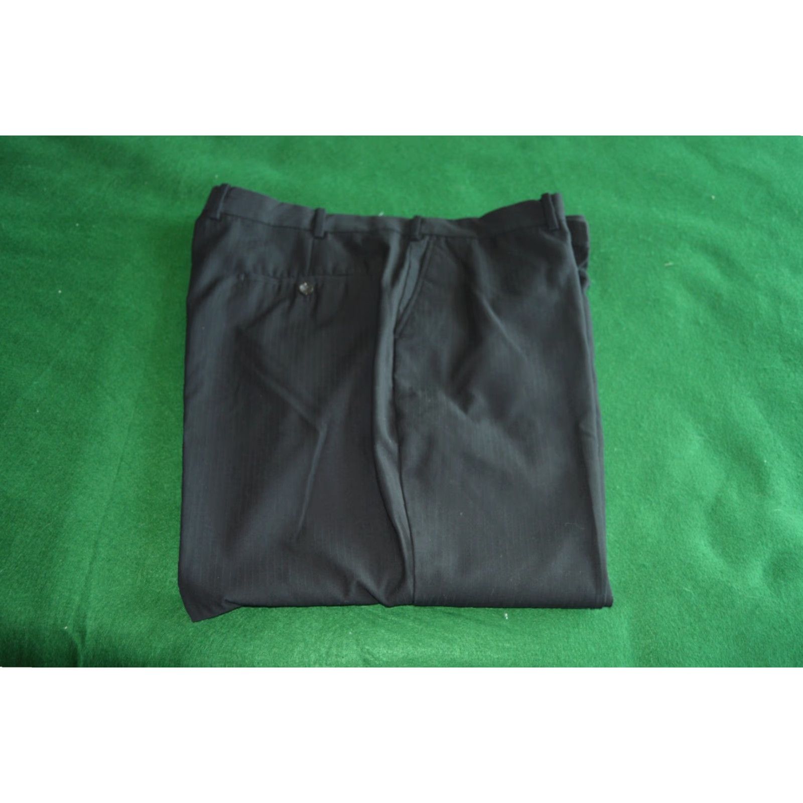 Vintage NAVY MENS DRESS PANTS FLAT FRONT SZ 36 / 29 Waist 65R Poly/Viscose Size US 36 / EU 52 - 3 Thumbnail
