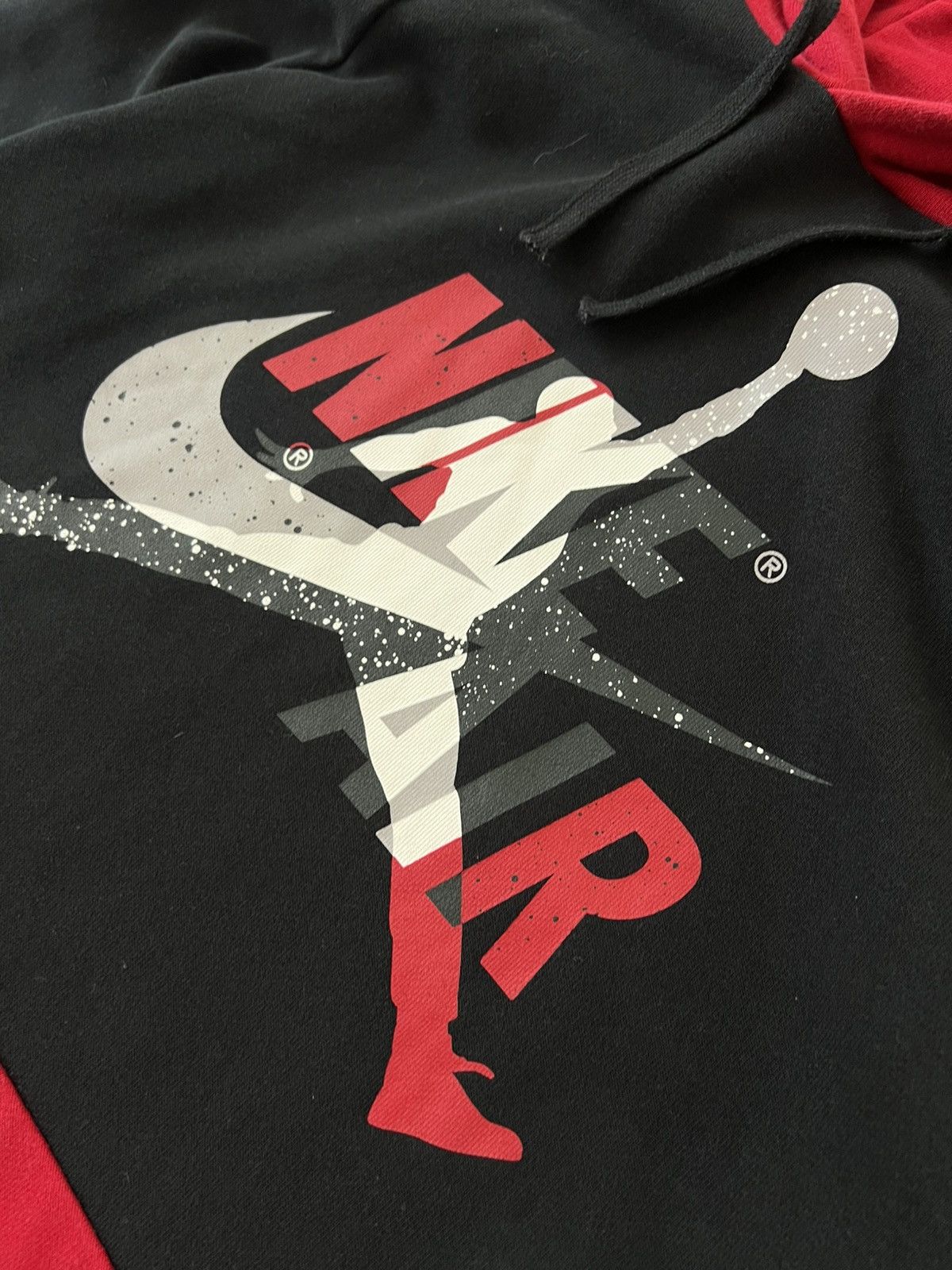 Jordan Brand Nike Air Jordan Jumpman Big Logo Red/Black Drill Y2k Hoodie Size US M / EU 48-50 / 2 - 12 Thumbnail