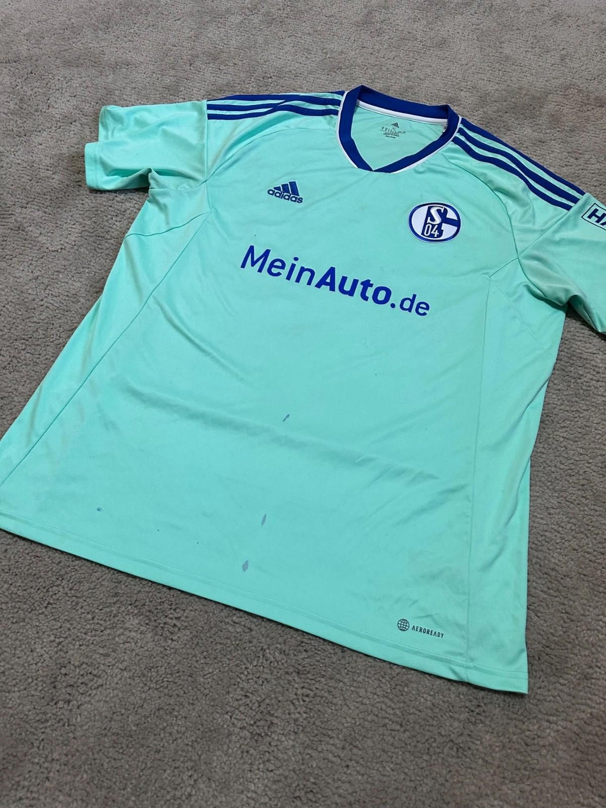 Adidas Schalke 04 2022/23 Third Football Shirt Soccer Jersey Trikot Size ONE SIZE - 2 Thumbnail