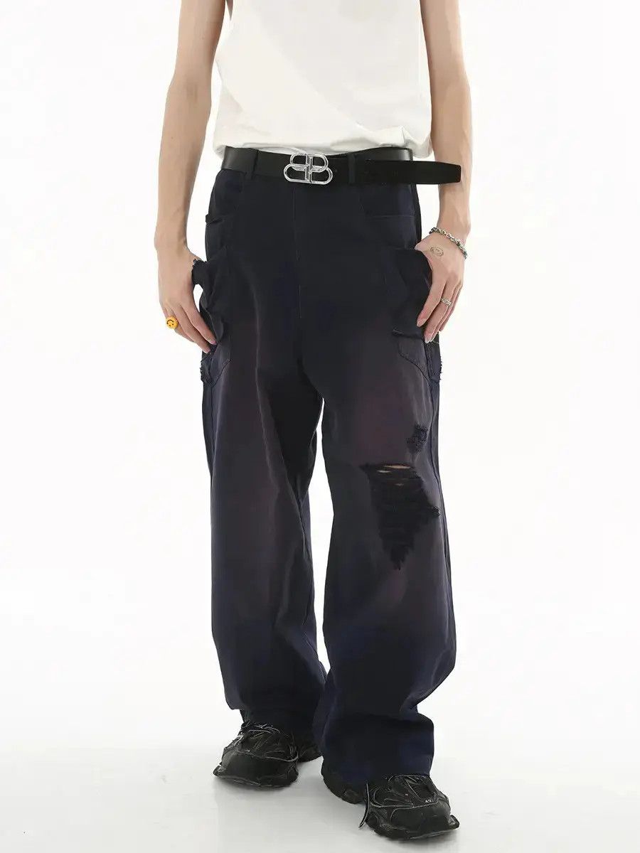 Japanese Brand Retro hip-hop loose wide leg jeans Size US 32 / EU 48 - 1 Thumbnail