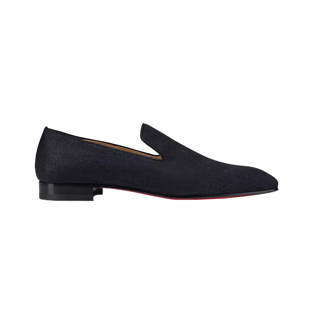 Christian Louboutin o1s1wg110225 Dandelion Wool Loafers in Black Size US 12 / EU 45 - 2 Thumbnail