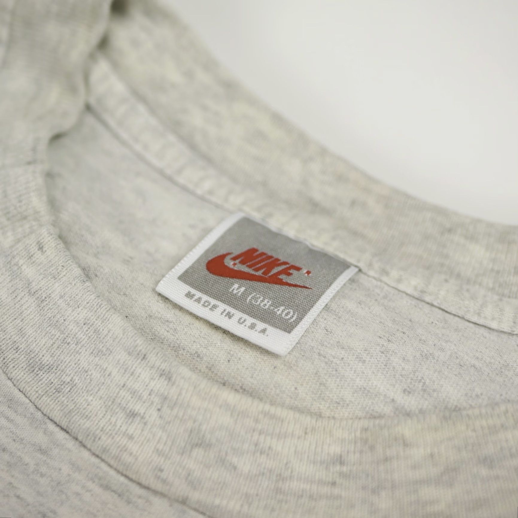 Nike VINTAGE Nike Shirt Mens Medium Gray 1991 Run Off Graphic Tee Made USA 90s Size US M / EU 48-50 / 2 - 3 Thumbnail
