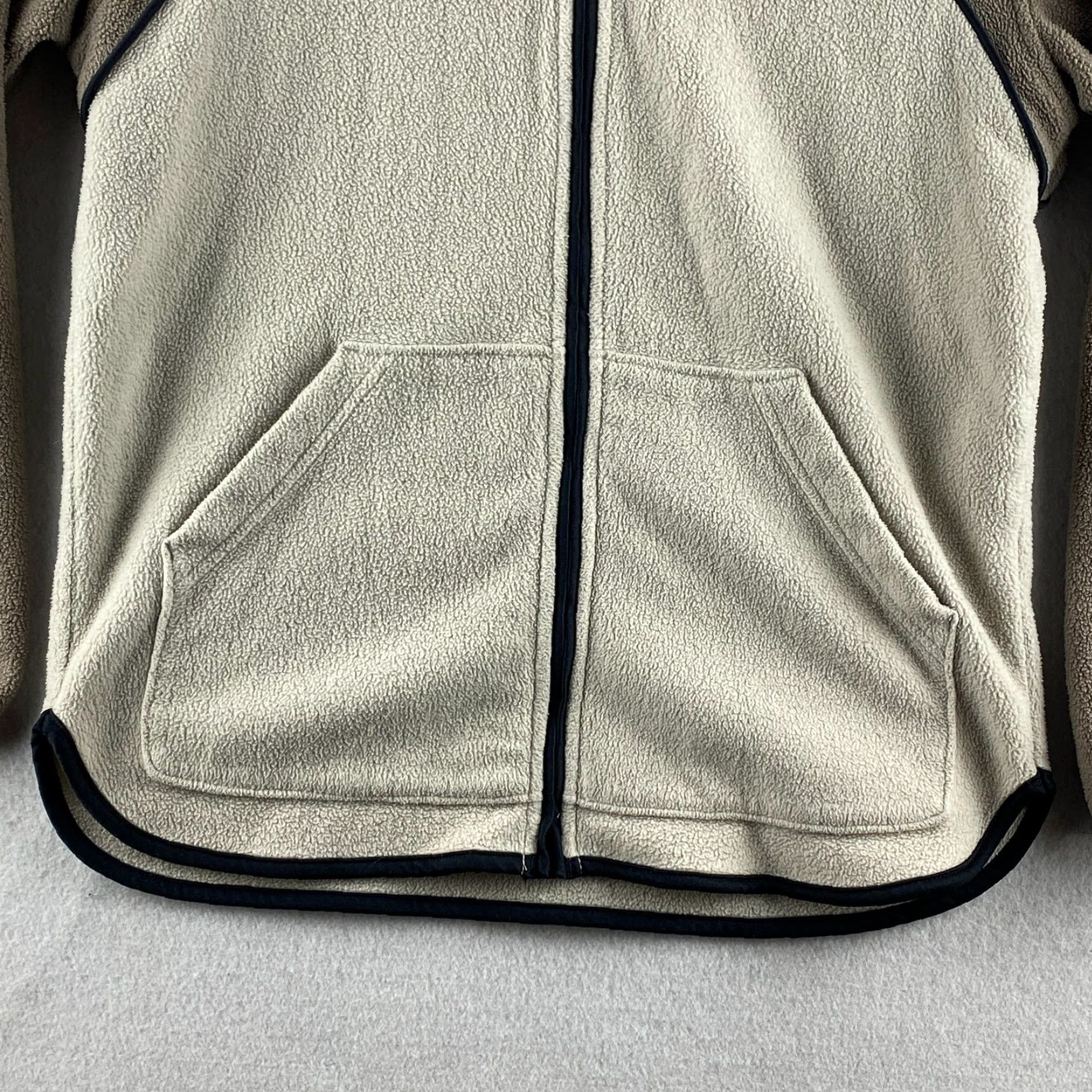 Lands' End Lands' End Sweater Womens S Beige Full Zip Long Sleeve Pockets Outdoor Modern Knit Fleece Size S / US 4 / IT 40 - 3 Thumbnail