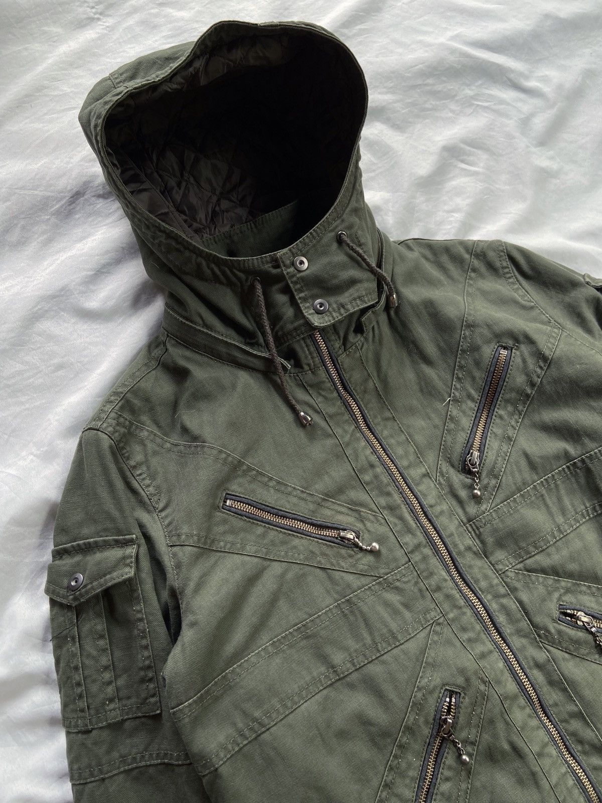 Japanese Brand HIDE AWAYS NICOLE ENGLAND FLAG DESIGN MULTI POCKET JACKET Size US M / EU 48-50 / 2 - 2 Thumbnail