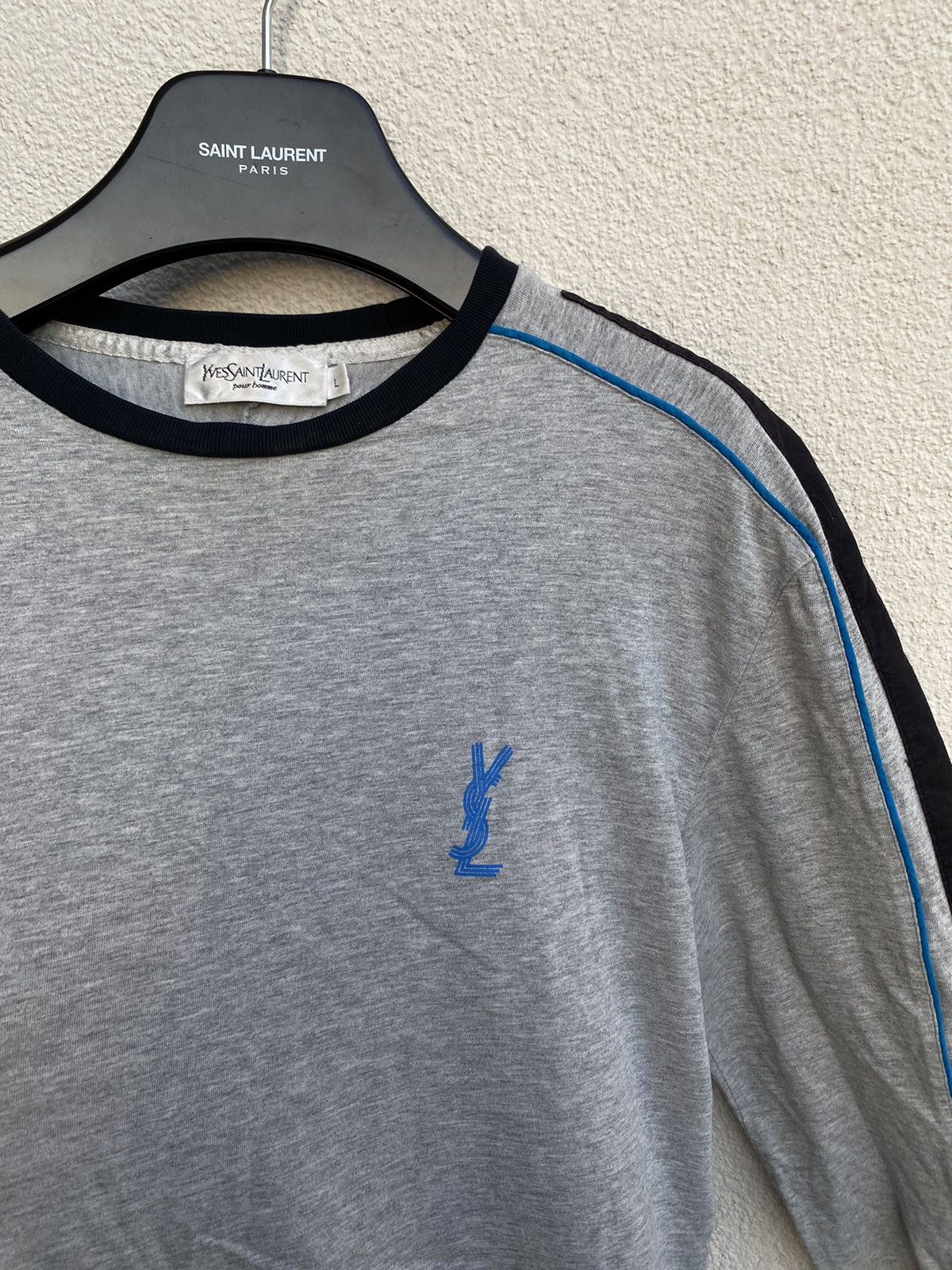 Yves Saint Laurent Big Logo YSL Longsleeve Rare Size US L / EU 52-54 / 3 - 9 Thumbnail
