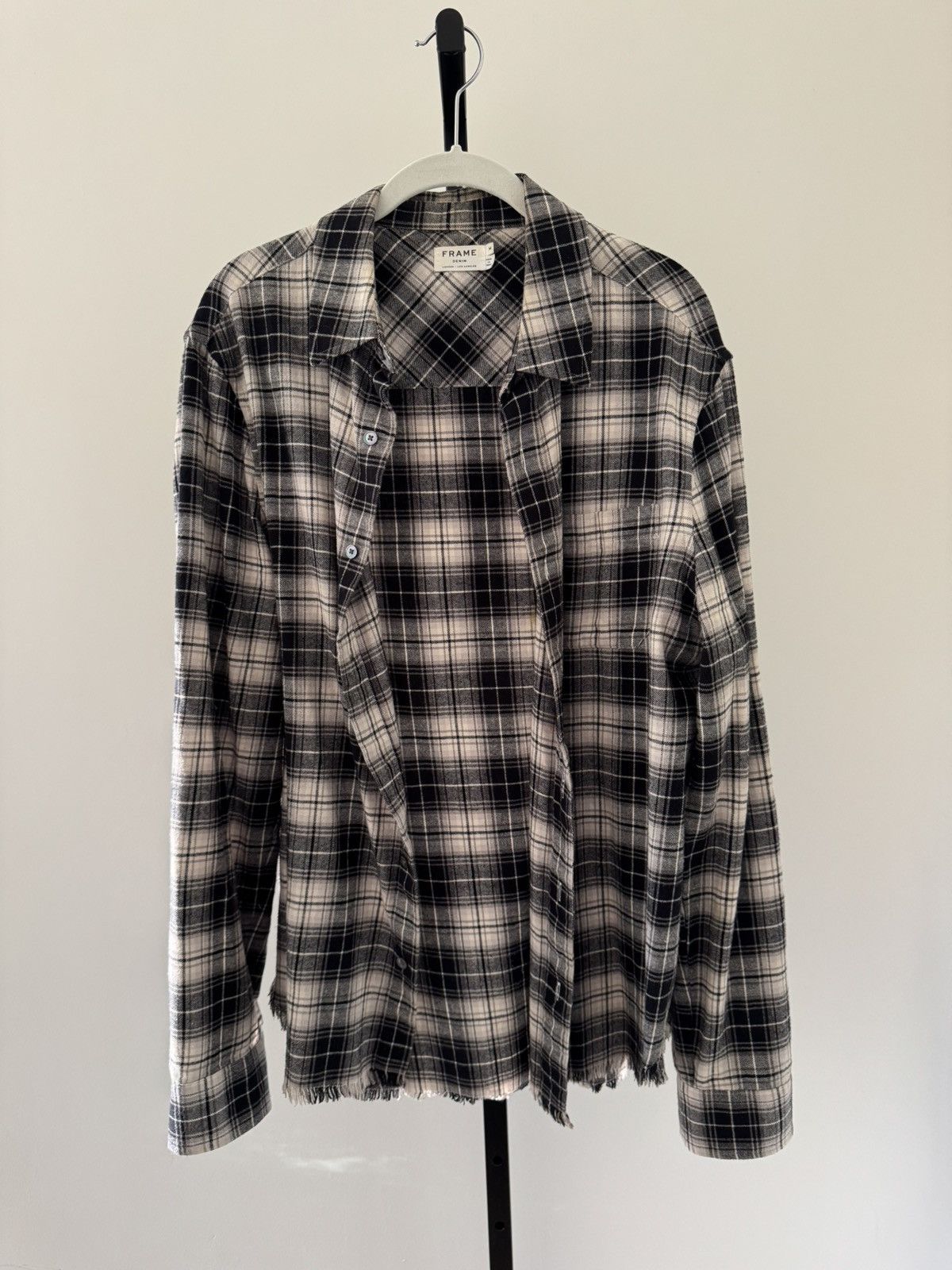 Frame Frame flannel frayed hem plaid shirt Size US M / EU 48-50 / 2 - 1 Thumbnail