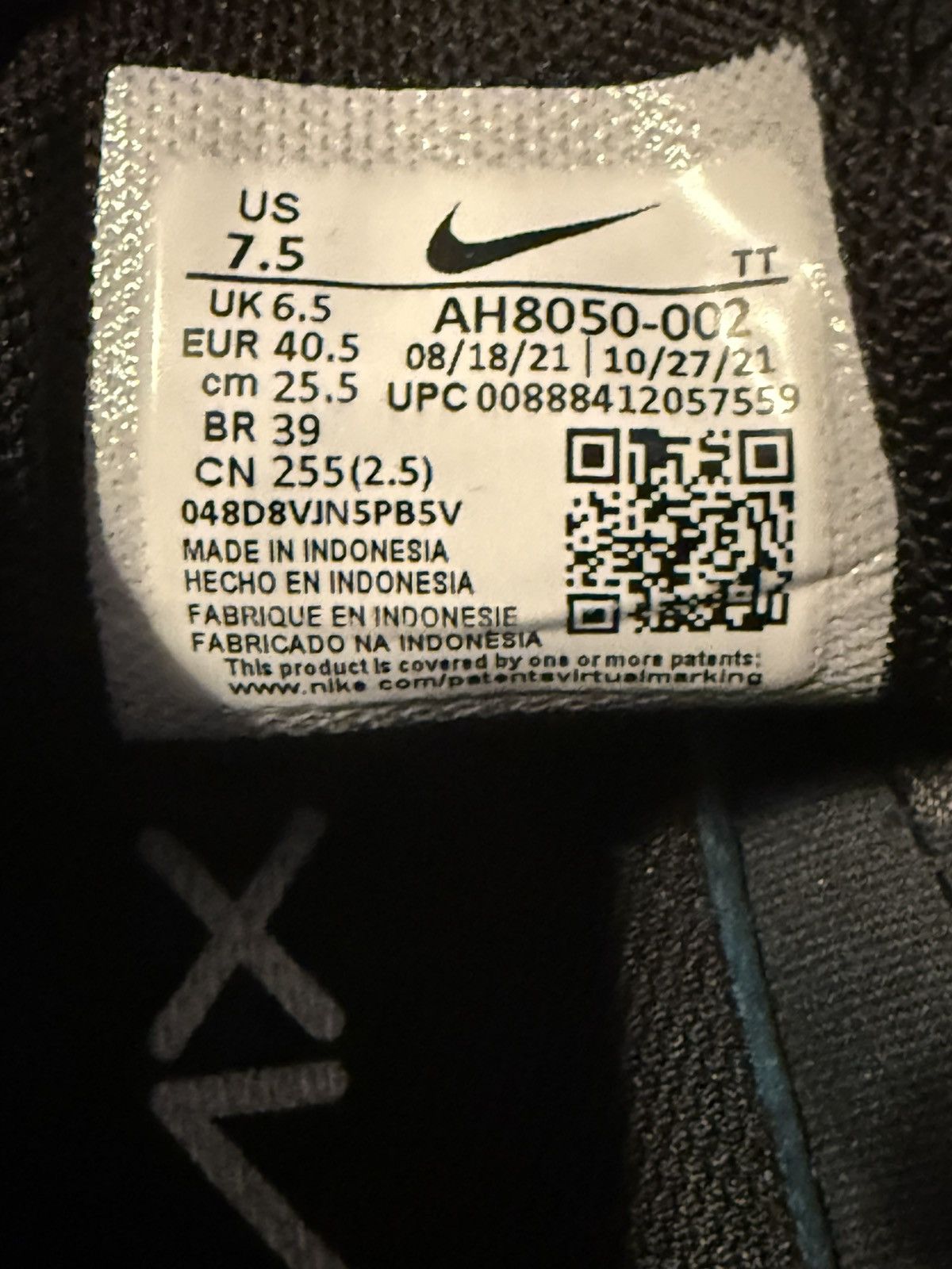 Nike Noke Air Max 270 ‘Black White’ Size US 7.5 / EU 40-41 - 6 Thumbnail