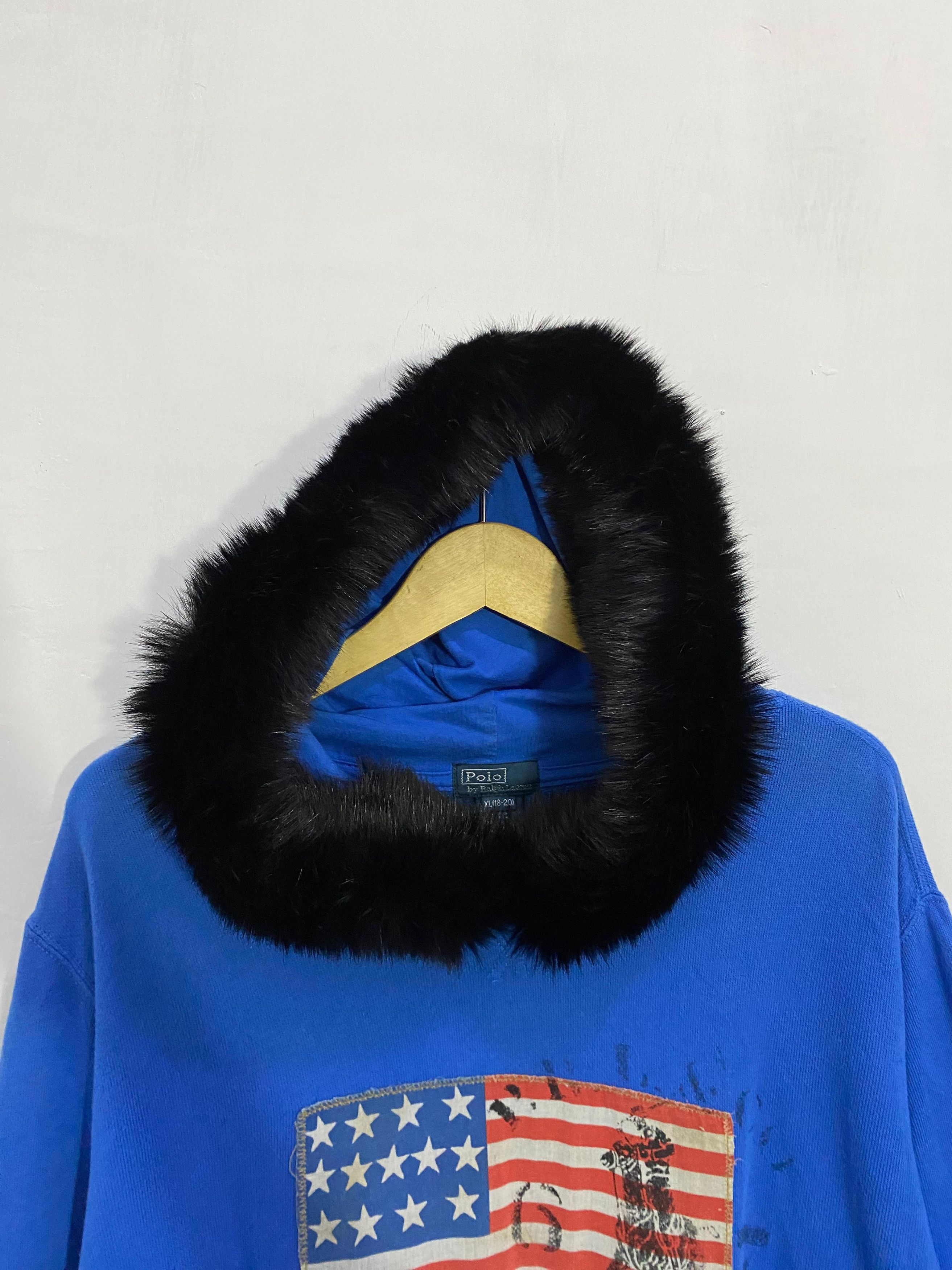 Polo Ralph Lauren Polo Ralph Lauren Fur Zipper Hoodie LGB Style American Flag Size US L / EU 52-54 / 3 - 4 Thumbnail