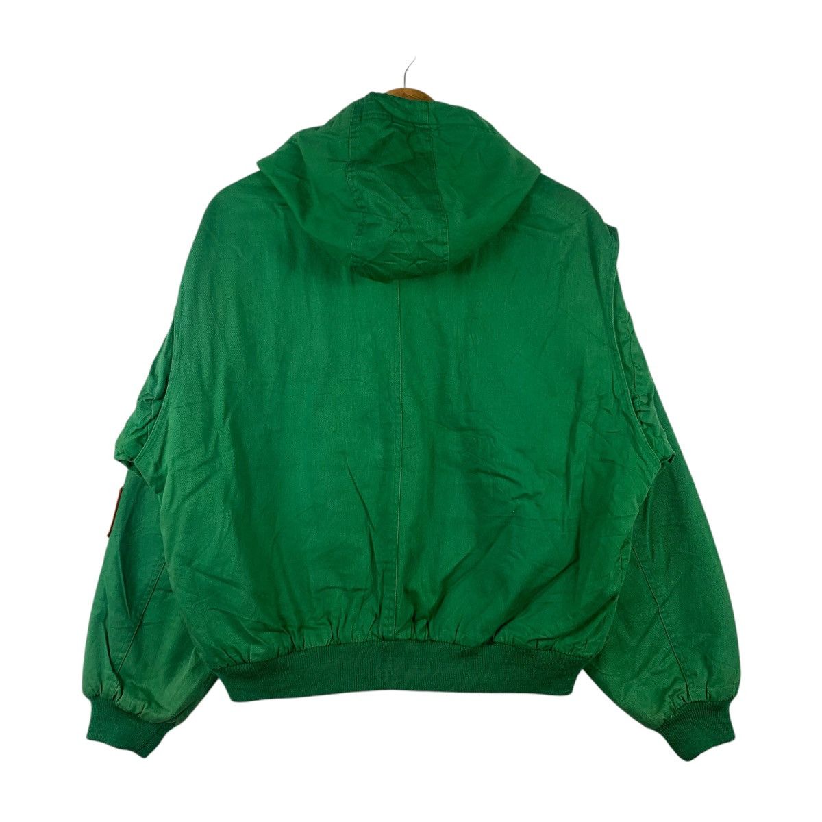 Weather Report WEATHER REPORT Embroidered Logo Green Hooded Bomber Jacket Size US M / EU 48-50 / 2 - 2 Thumbnail