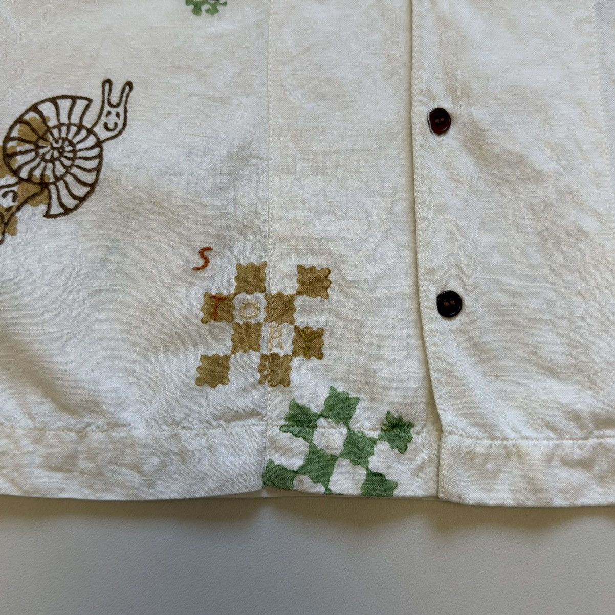Story Mfg. ‘Greetings’ Embroidered Boxy Shirt Size US S / EU 44-46 / 1 - 13 Thumbnail