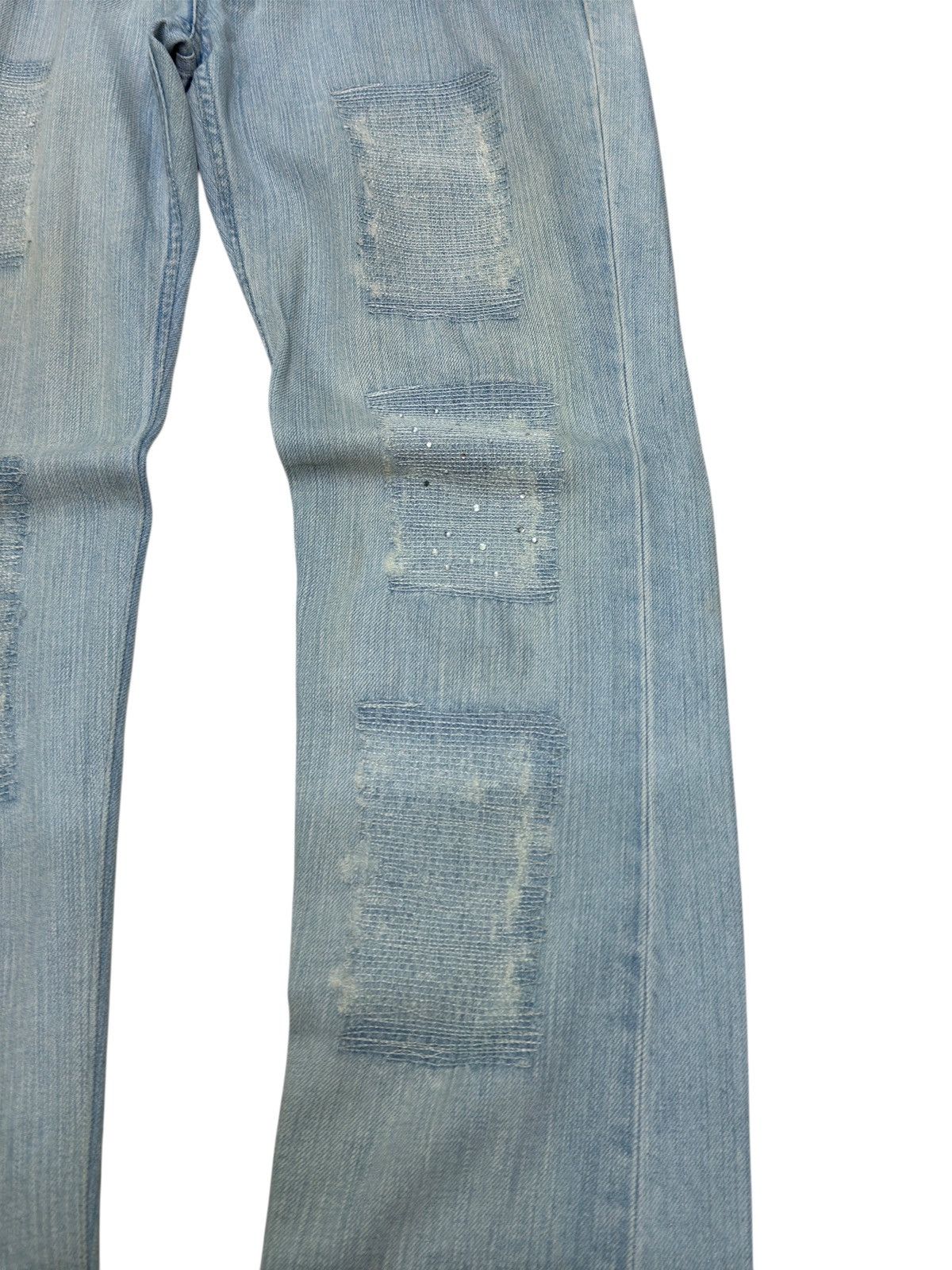 Dolce & Gabbana Dolce & Gabbana Zigzag Sun Faded Jeans Rare Swarovski Style Size US 34 / EU 50 - 6 Thumbnail