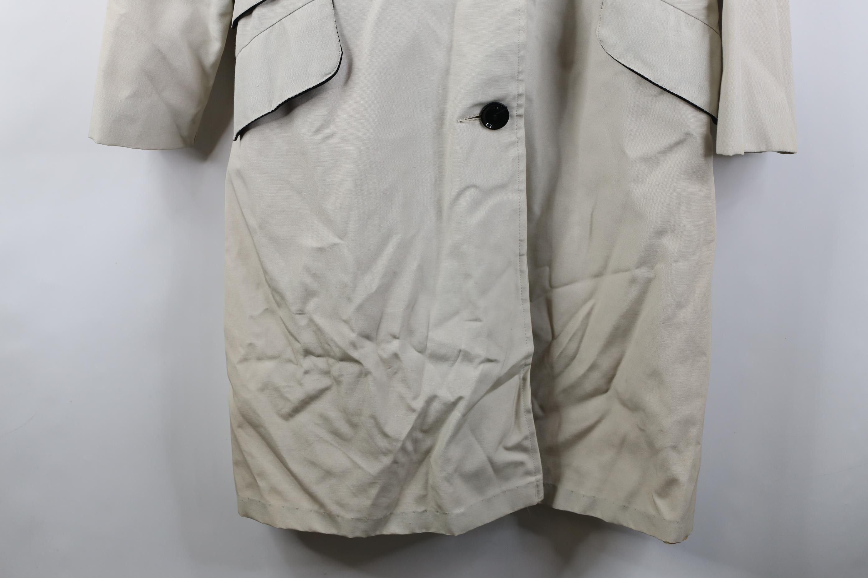 Vintage Vintage 50s Rayon Gabardine Trench Coat Rain Jacket USA Size XL / US 12-14 / IT 48-50 - 3 Thumbnail