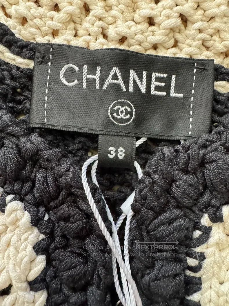 Chanel Chanel Early spring black and white hollow knitted cardiga Size XS / US 0-2 / IT 36-38 - 3 Thumbnail