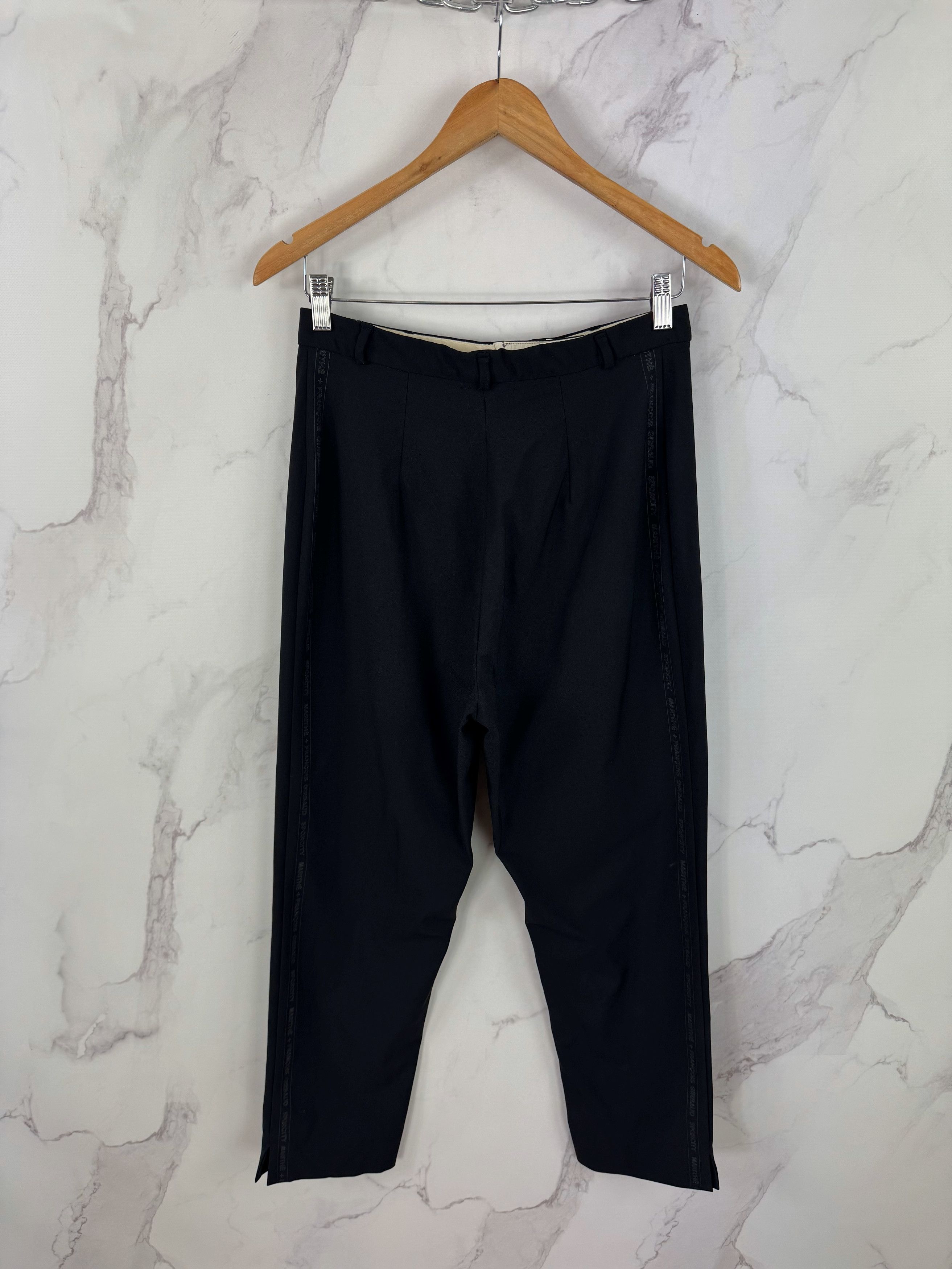 Marithe + Francois Girbaud Marithe Francois Girbaud Avant-Garde Striped Logo Pants Size 27" / US 4 / IT 40 - 4 Thumbnail