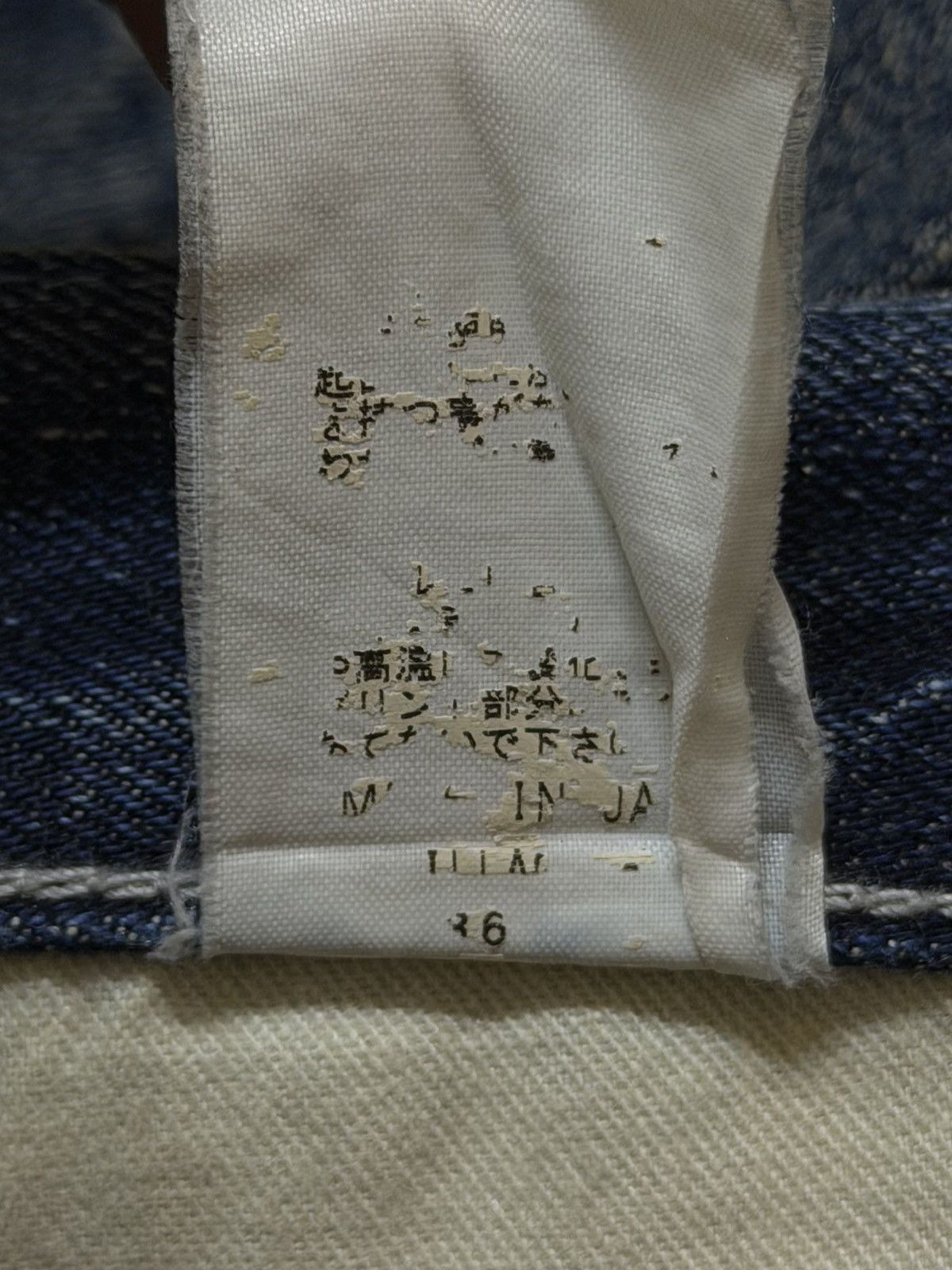 Blue Blue Japan Vintage 90s Japan Blue Corn Selvedge Mud Wash Distressed Size US 30 / EU 46 - 10 Thumbnail