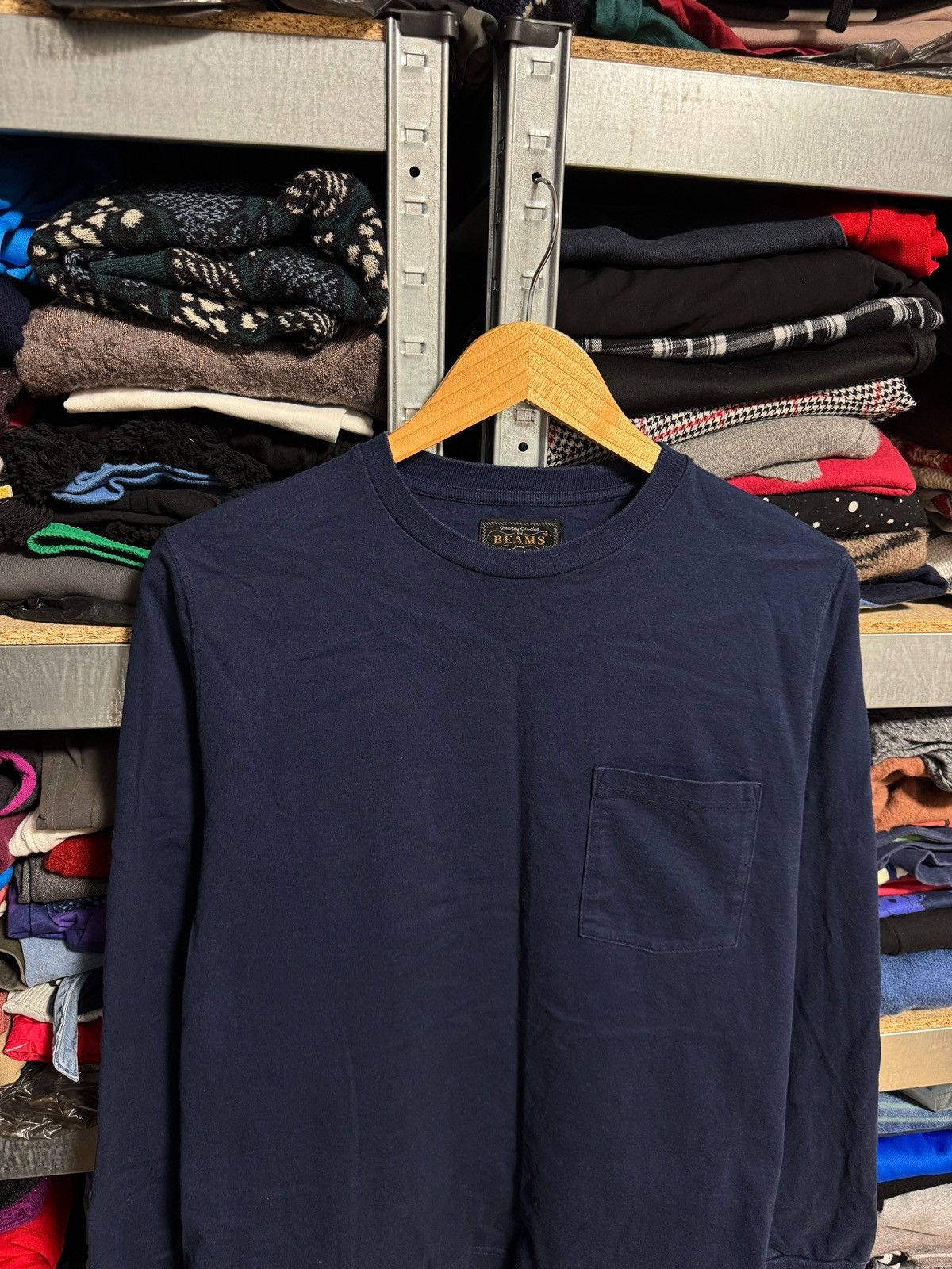 Beams Japan Beams Japan Navy Long Sleeve T Shirt Size S Sweatshirt Size US S / EU 44-46 / 1 - 2 Thumbnail