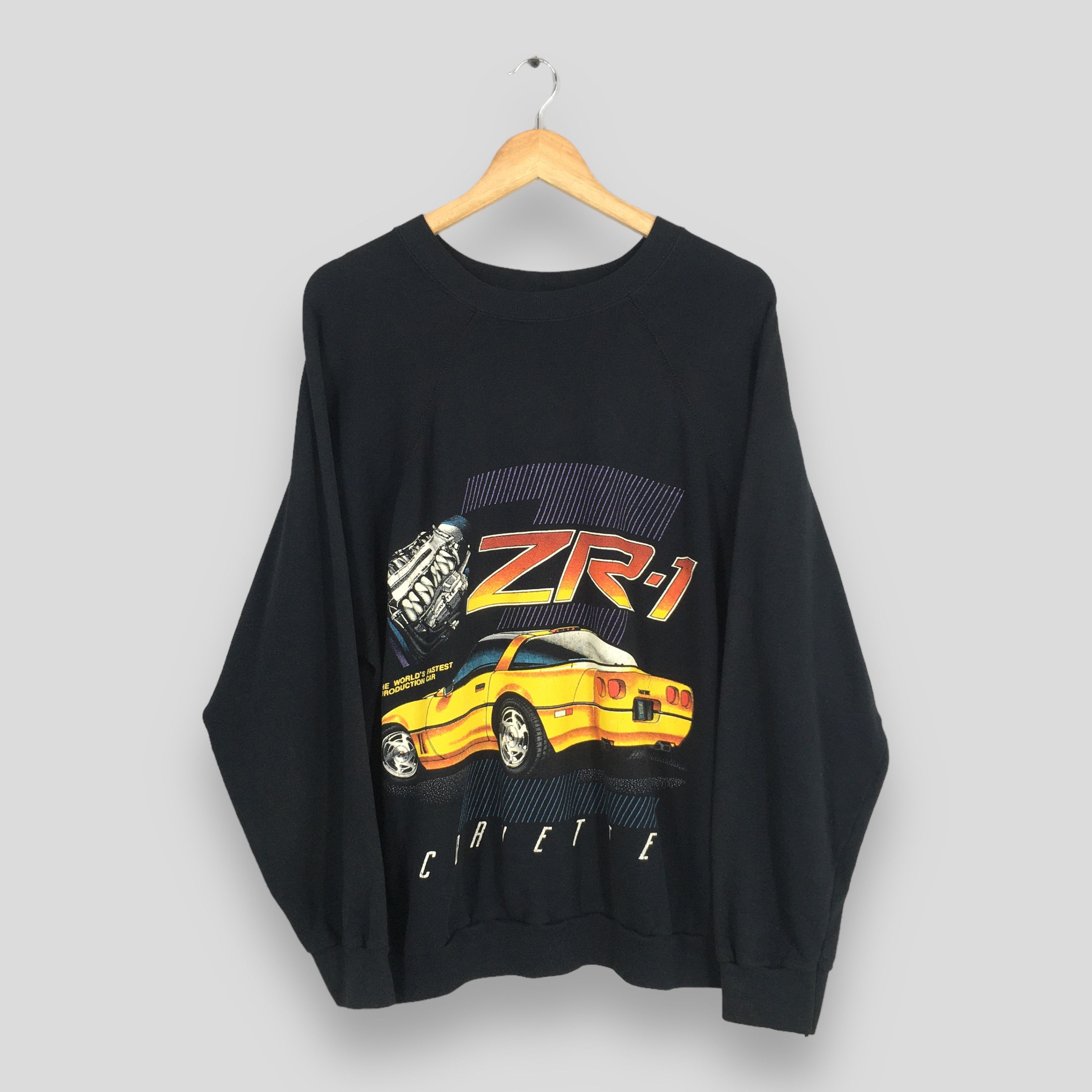Vintage Vintage 90's Chevrolet ZR-1 Racing Car Sweatshirt XXLarge Size US XXL / EU 58 / 5 - 1 Thumbnail