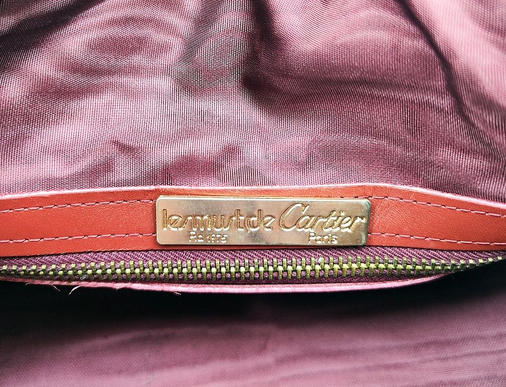 Cartier original CARTIER Bordeaux Leather Boston 33 Bag Size ONE SIZE - 2 Thumbnail