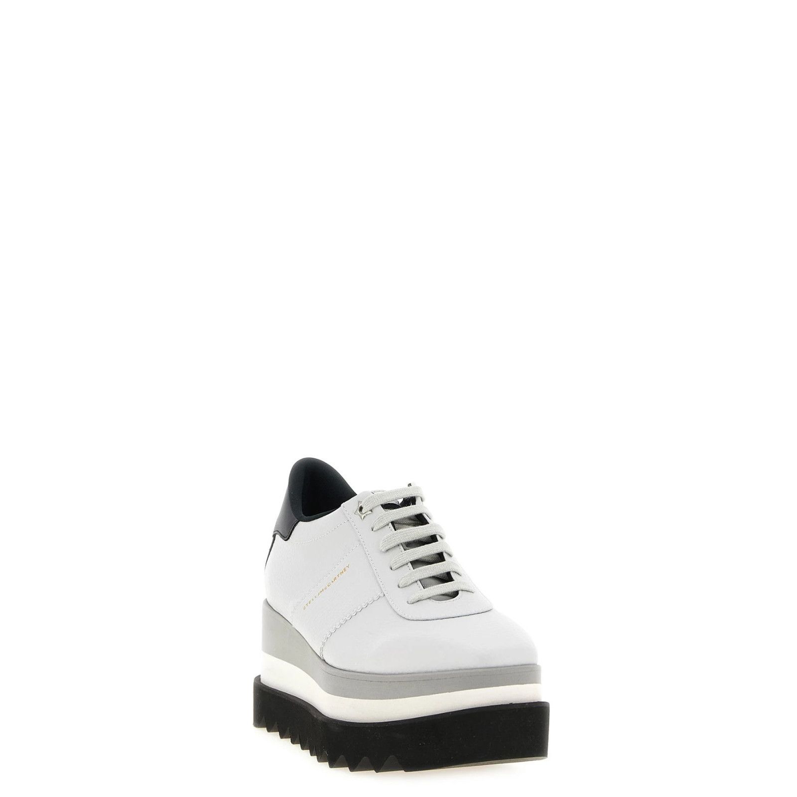 Stella McCartney STELLA MCCARTNEY Sneakelyse Platform White Leather Sneakers Size US 8 / IT 38 - 2 Thumbnail