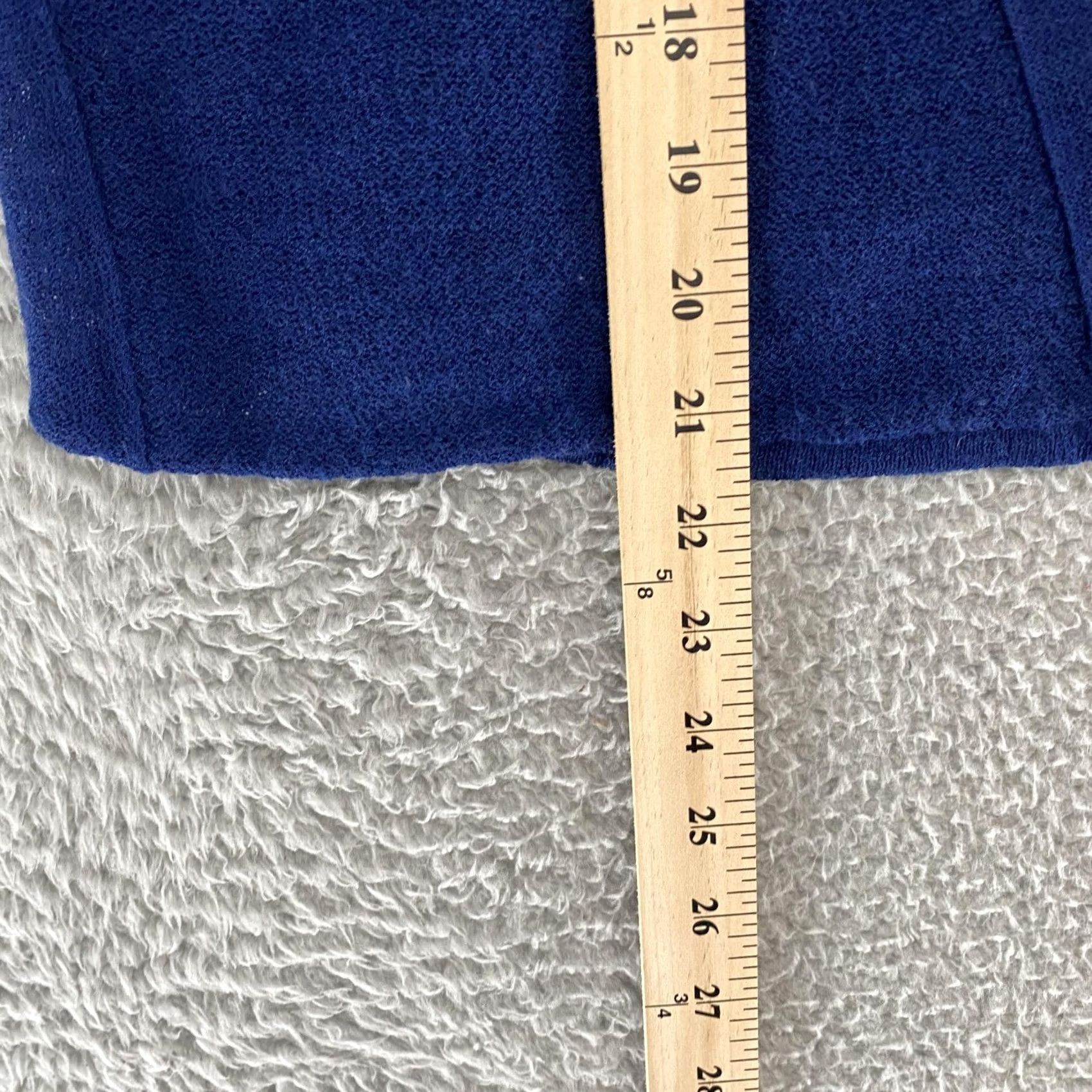 Eileen Fisher Eileen Fisher Cardigan Sweater Cardigan Womens Petite Large Wool Open Front Short Sleeve Blue Knitted Lightweight V-Neck 100% Wool Women Size L / US 10 / IT 46 - 4 Thumbnail
