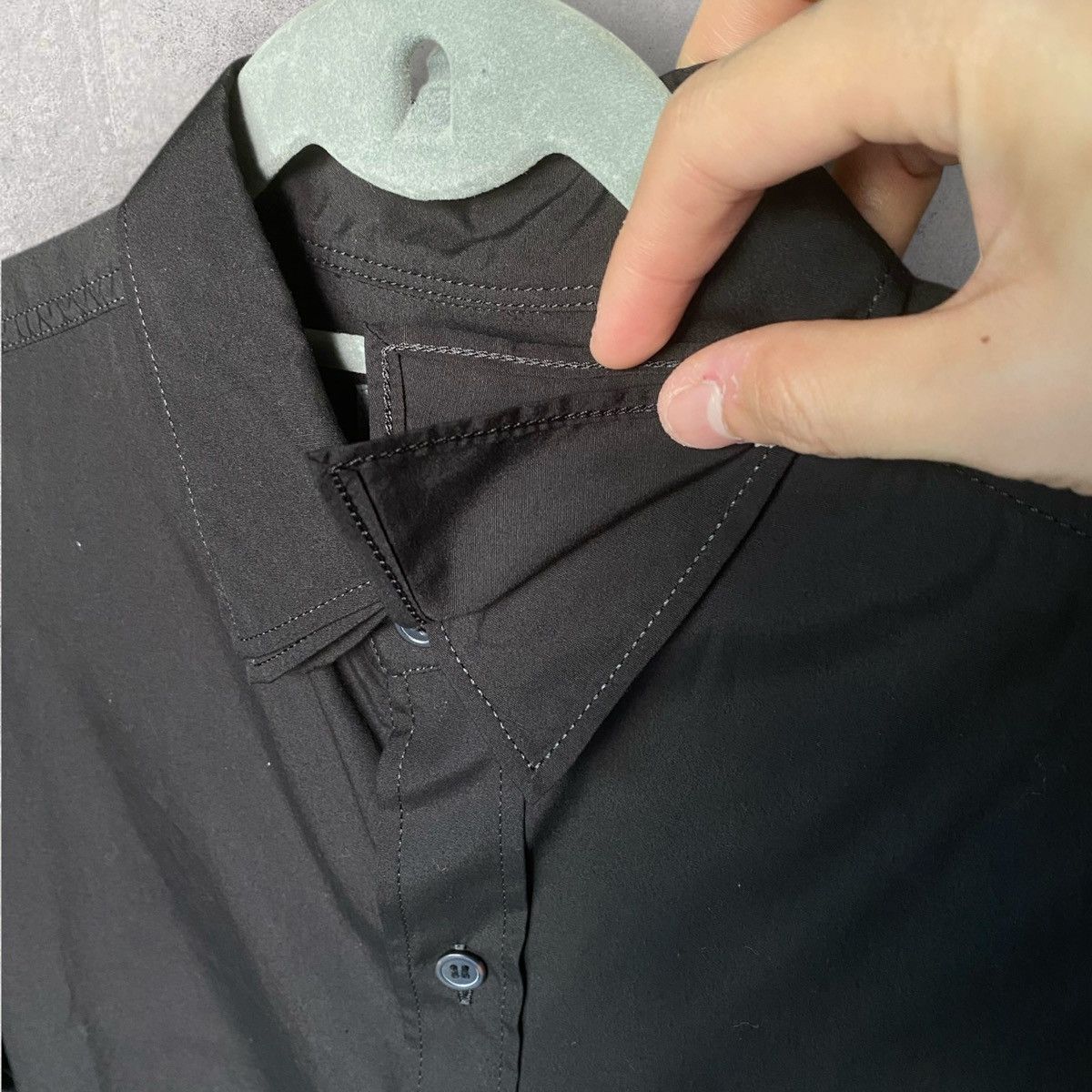 Yohji Yamamoto AW24 Triple Collar Oversize Shirt Size US M / EU 48-50 / 2 - 2 Thumbnail