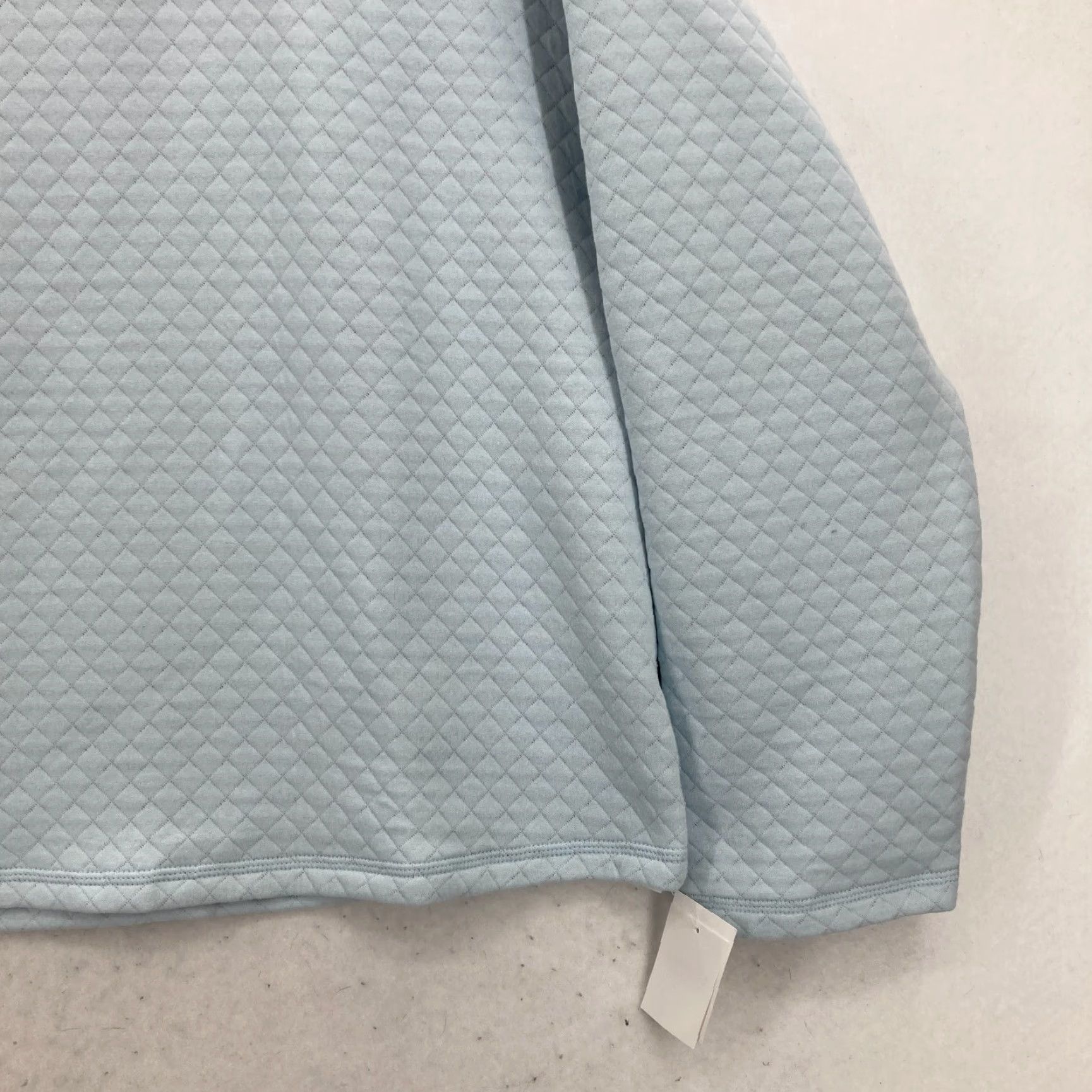 J.Crew J.CREW Reversible Quilted Pullover Sweatshirt Women’s Large Blue Striped Cozy Size L / US 10 / IT 46 - 3 Thumbnail