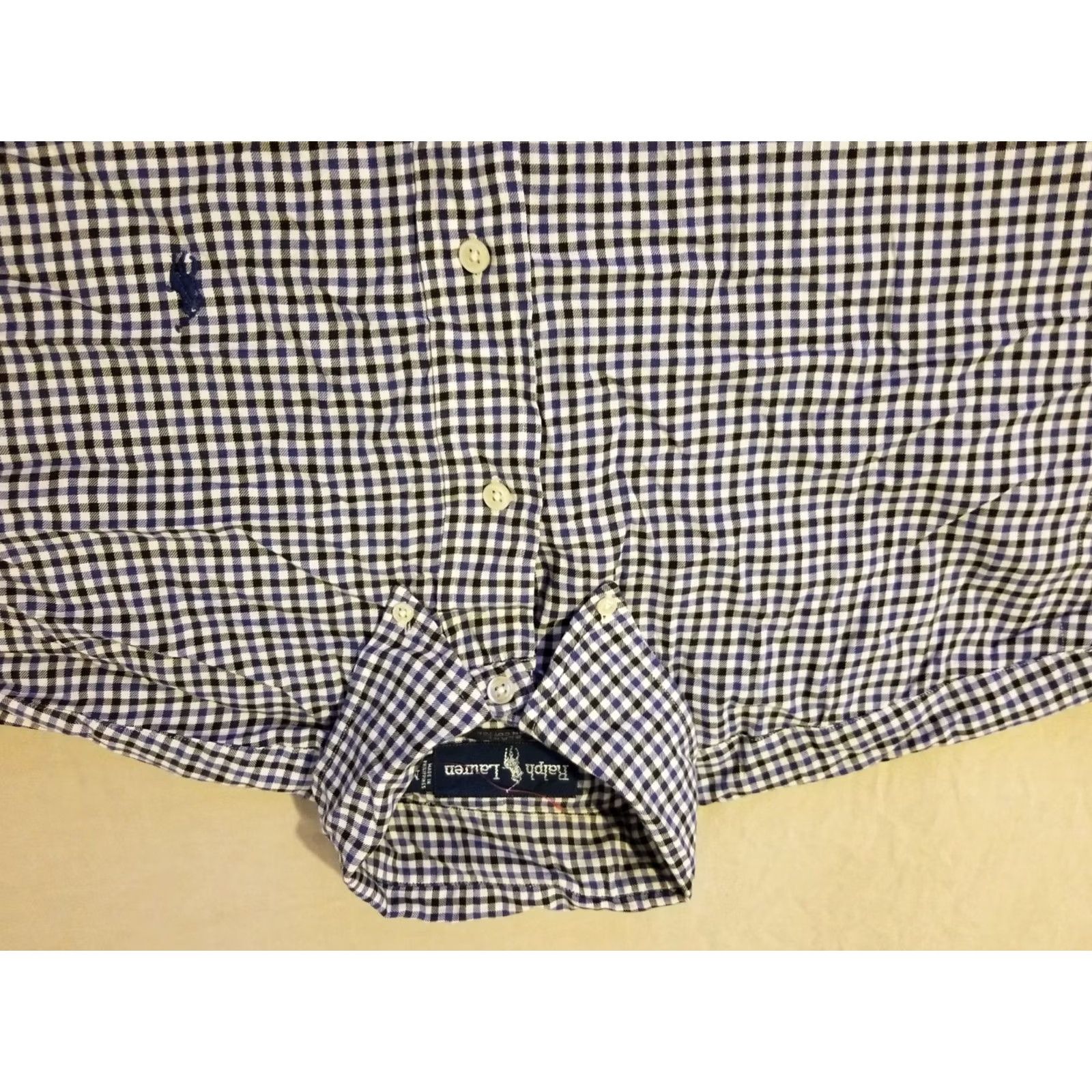 Polo Ralph Lauren Polo Ralph Lauren Shirt Blue Button Mens Medium Cotton Size 40R - 2 Thumbnail