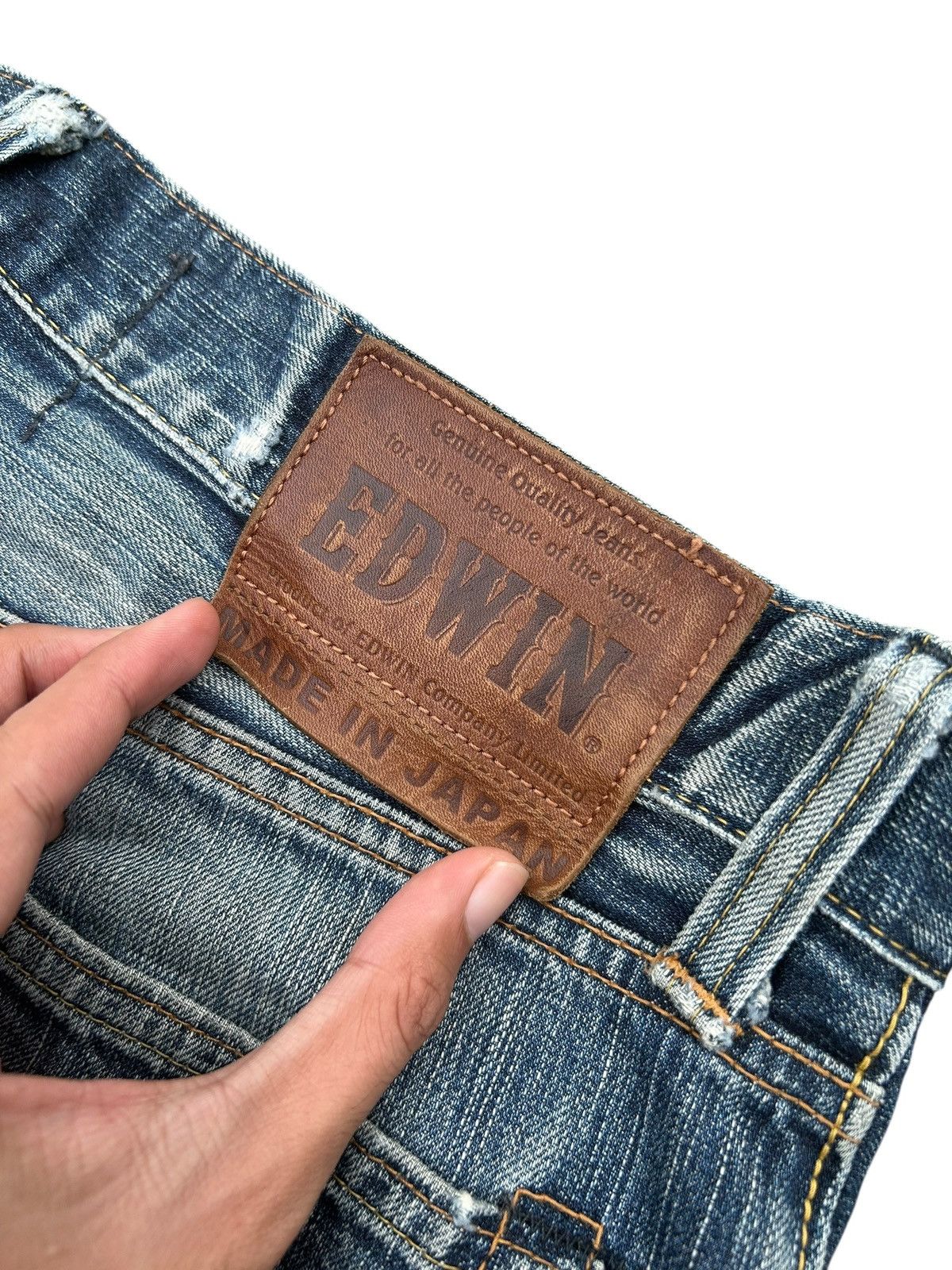 Kapital Vintage Edwin 503V Selvedge Distressed Denim Jeans Size US 36 / EU 52 - 12 Thumbnail