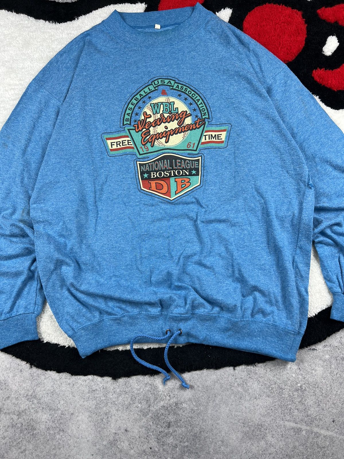 Vintage Vintage 80s WBL Baseball USA League Boston Y2K Sweatshirt Size US XL / EU 56 / 4 - 4 Thumbnail