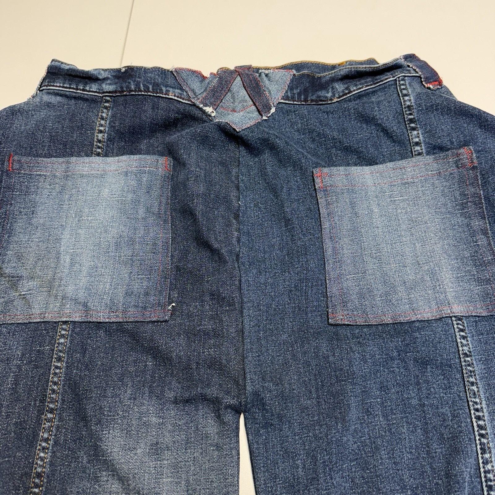 Vintage Vintage Handmade Patchwork Jeans Denim Pants Super Baggy Size US 38 / EU 54 - 5 Thumbnail