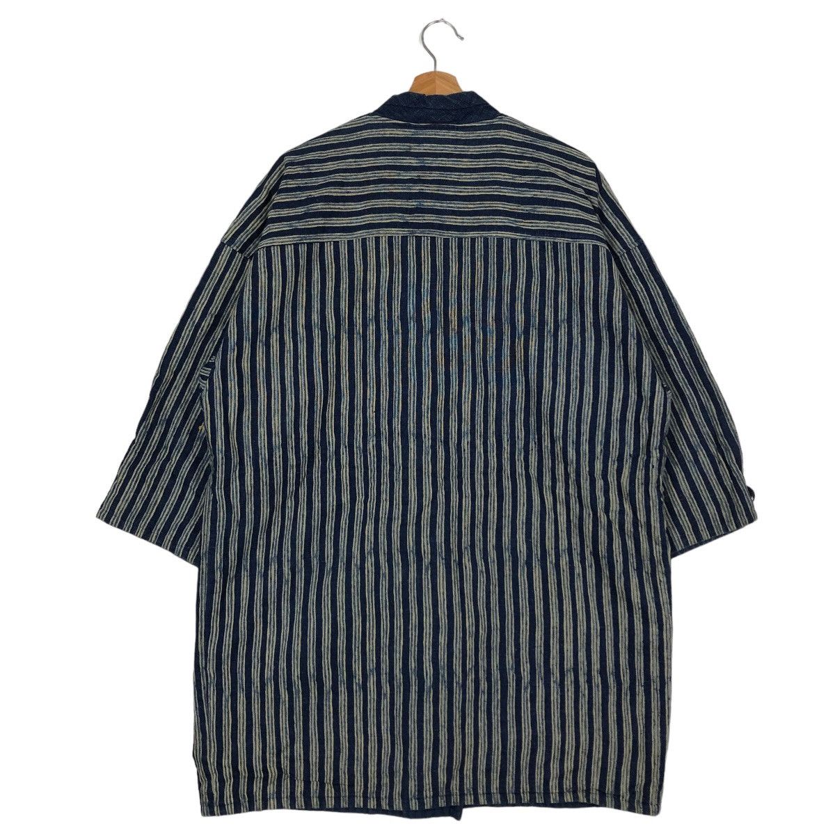 Blue Blue Japan 🔥Asymmetrical Button Hikory Chore Jacket Sasakura Gensho Size US L / EU 52-54 / 3 - 8 Thumbnail