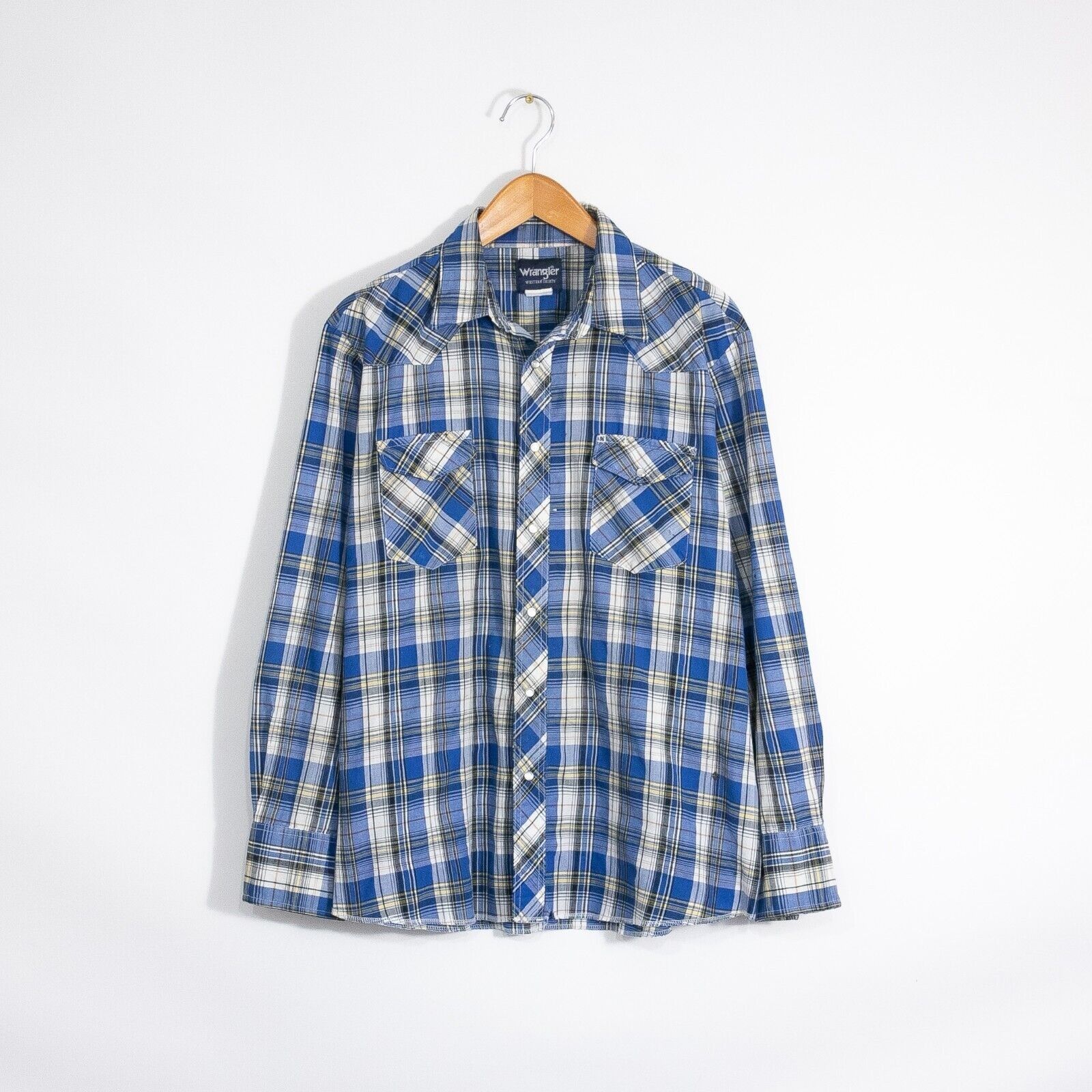 Wrangler Vintage Wrangler Pearl Snap Button Shirt 2XL - Long Sleeve Size US XXL / EU 58 / 5 - 1 Thumbnail