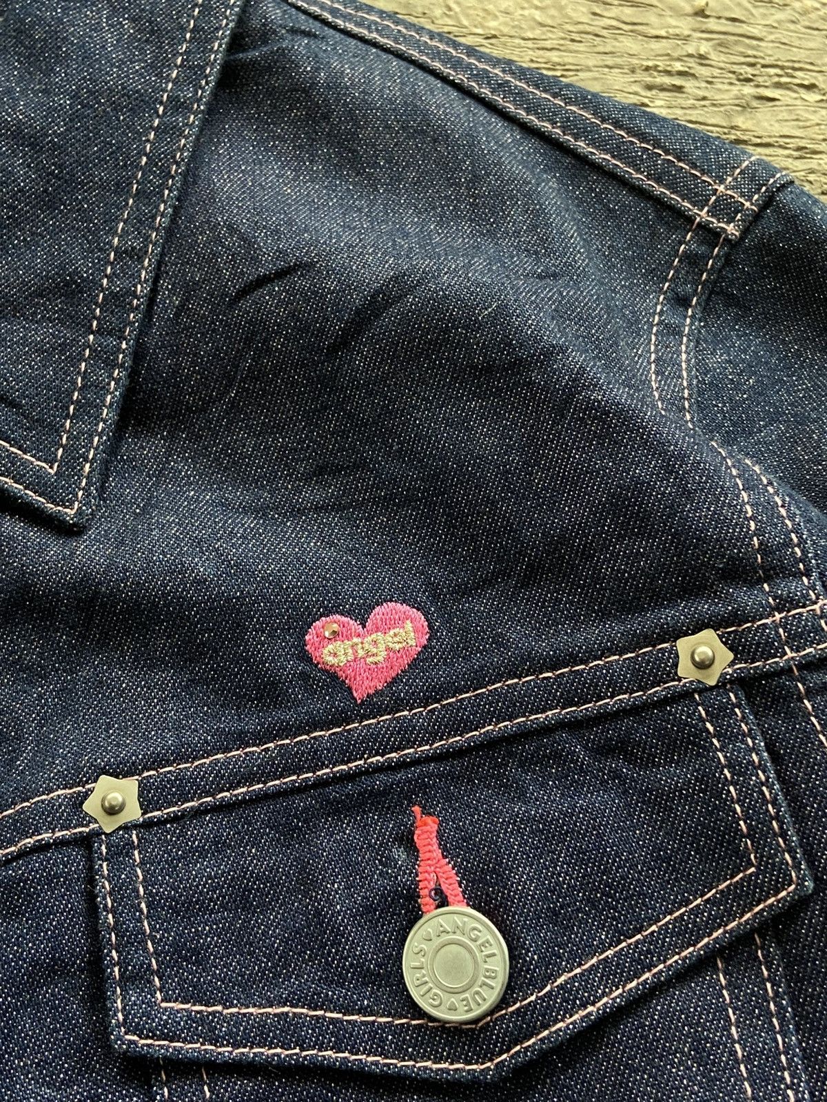 Angel Blue 1990s Angel Blue - Nakamura Kun Cute Girls Denim Jacket Size L / US 10 / IT 46 - 5 Thumbnail