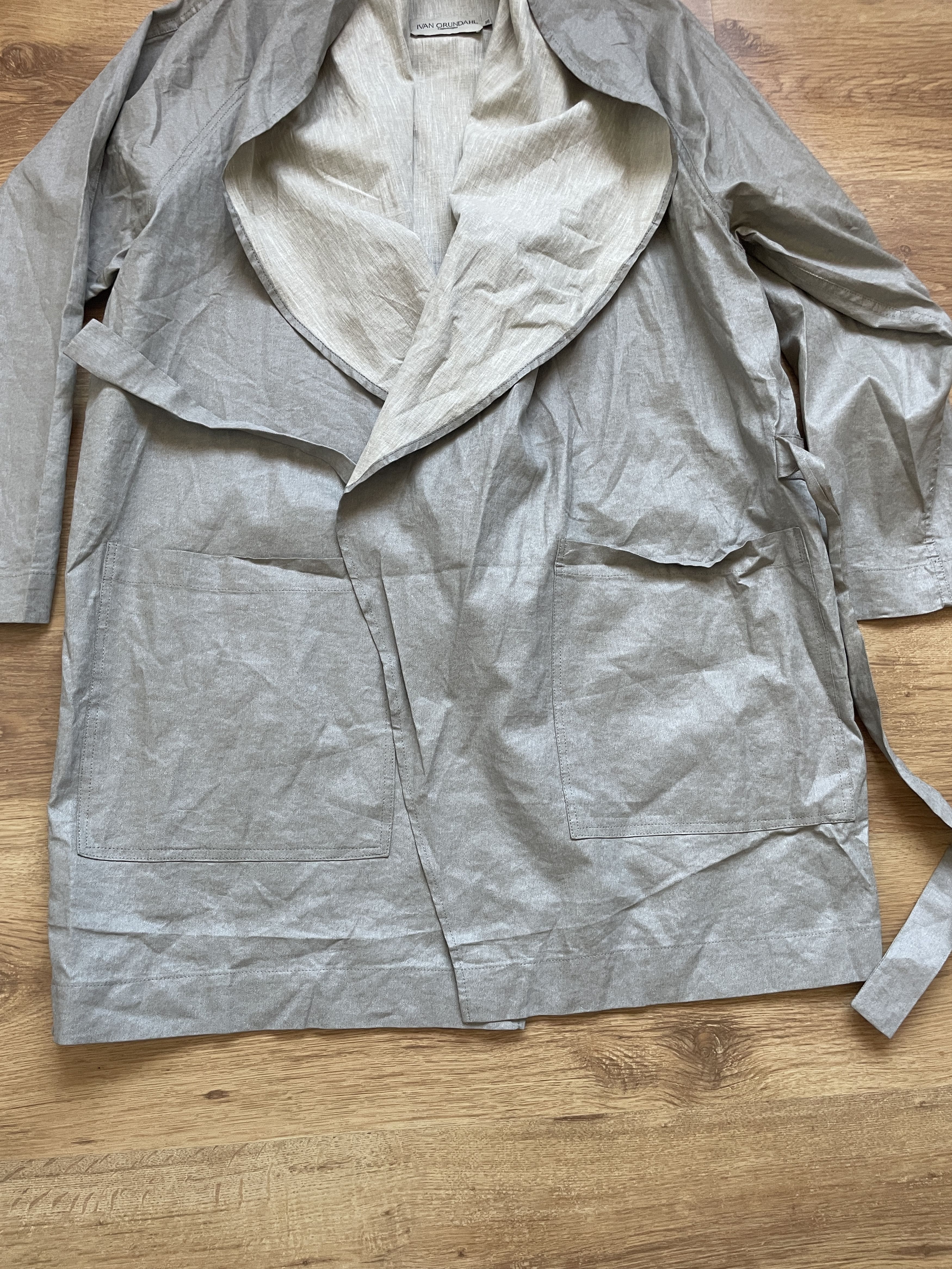Ivan Grundahl Ivan Grundahl Wrapped Massive Collar Linen Blend Coat Size XS / US 0-2 / IT 36-38 - 10 Thumbnail